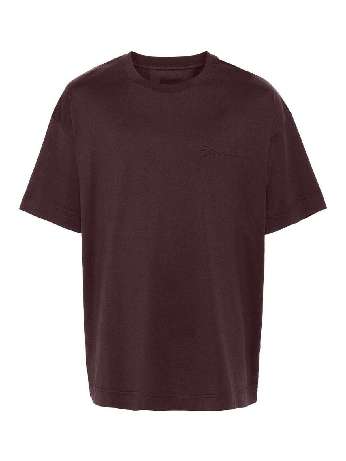 Givenchy o1w1db10426 Standard Short Sleeve T-Shirt in Burgundy Size US XL / EU 56 / 4 - 1 Thumbnail