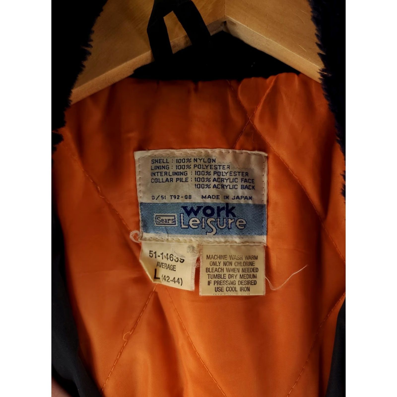 Sears VINTAGE Sears Jacket MA-1 Style Bomber Blue Mens L Jacket Size US L / EU 52-54 / 3 - 6 Thumbnail