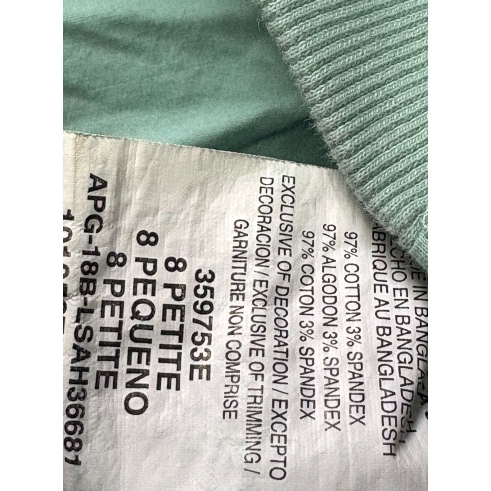 Lee Lee Shorts Womens 8P Petite Teal Stretch Relaxed Chino Pocket Logo Size 30" / US 8 / IT 44 - 6 Thumbnail