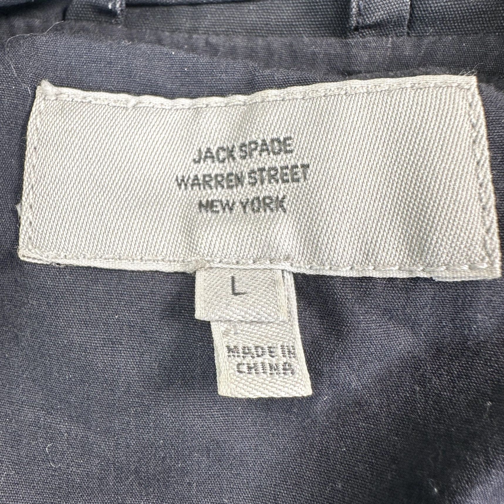 Vintage Jack Spade Jacket Mens L Blue Waxed Cotton Canvas Full Zip Outdoor M231 Windbreaker Weathergear Pockets Zipped 100% Cotton" Size US L / EU 52-54 / 3 - 4 Thumbnail