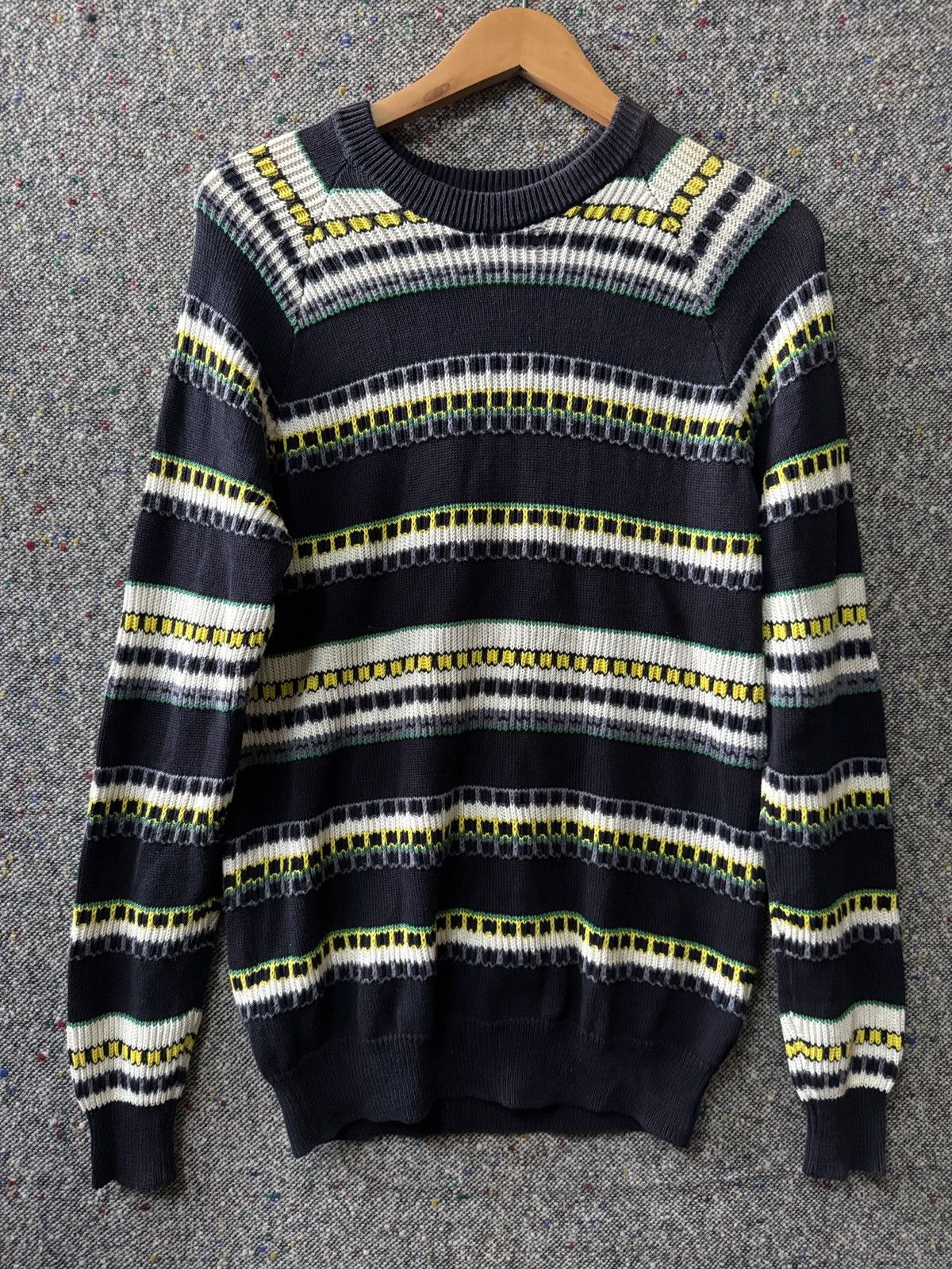 Melindagloss Melinda Gloss Archival Textured Striped Knit Sweater Size US S / EU 44-46 / 1 - 1 Thumbnail