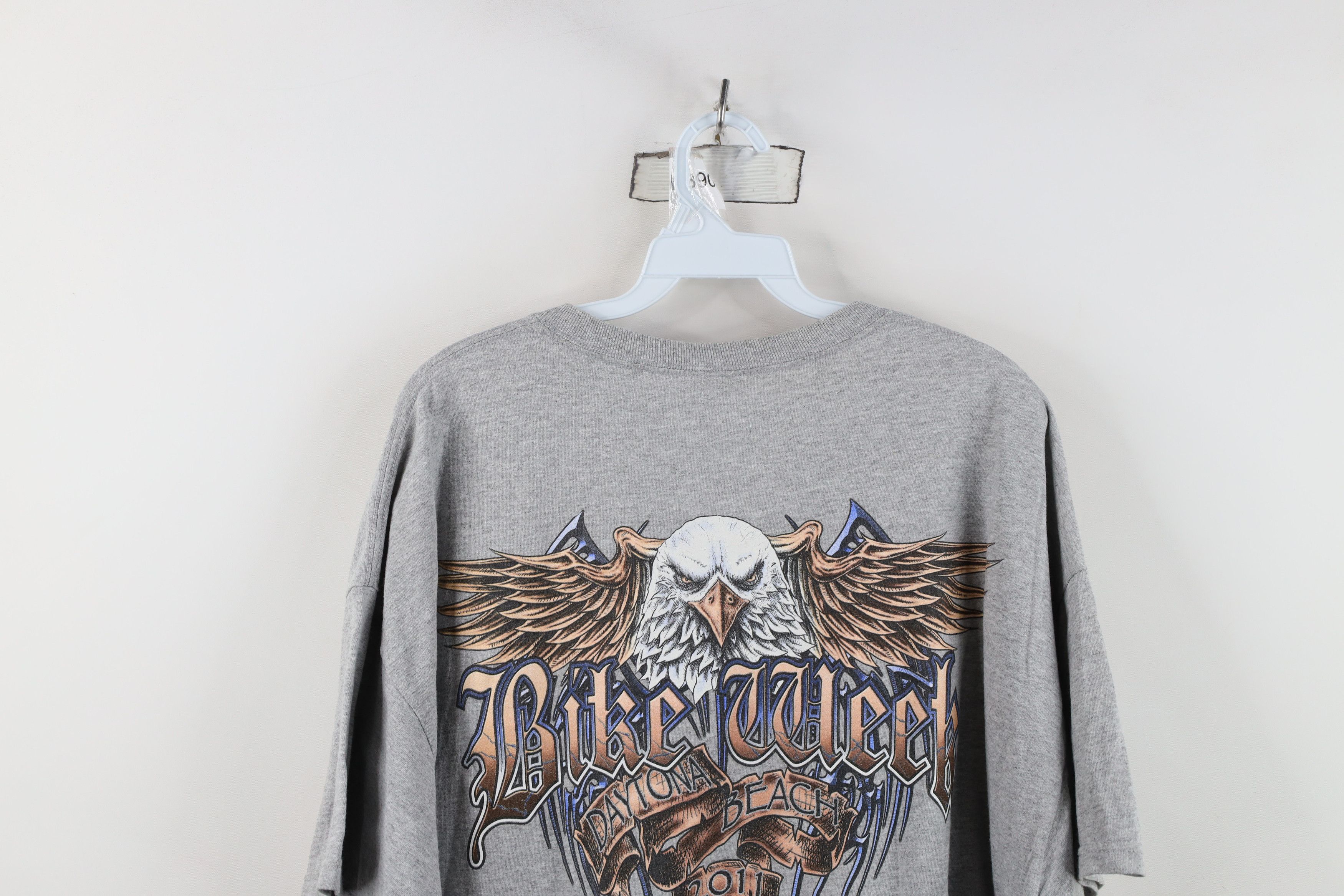 Vintage Vintage Y2K Bike Week Tribal Eagle Short Sleeve T-Shirt Size US XXL / EU 58 / 5 - 12 Thumbnail