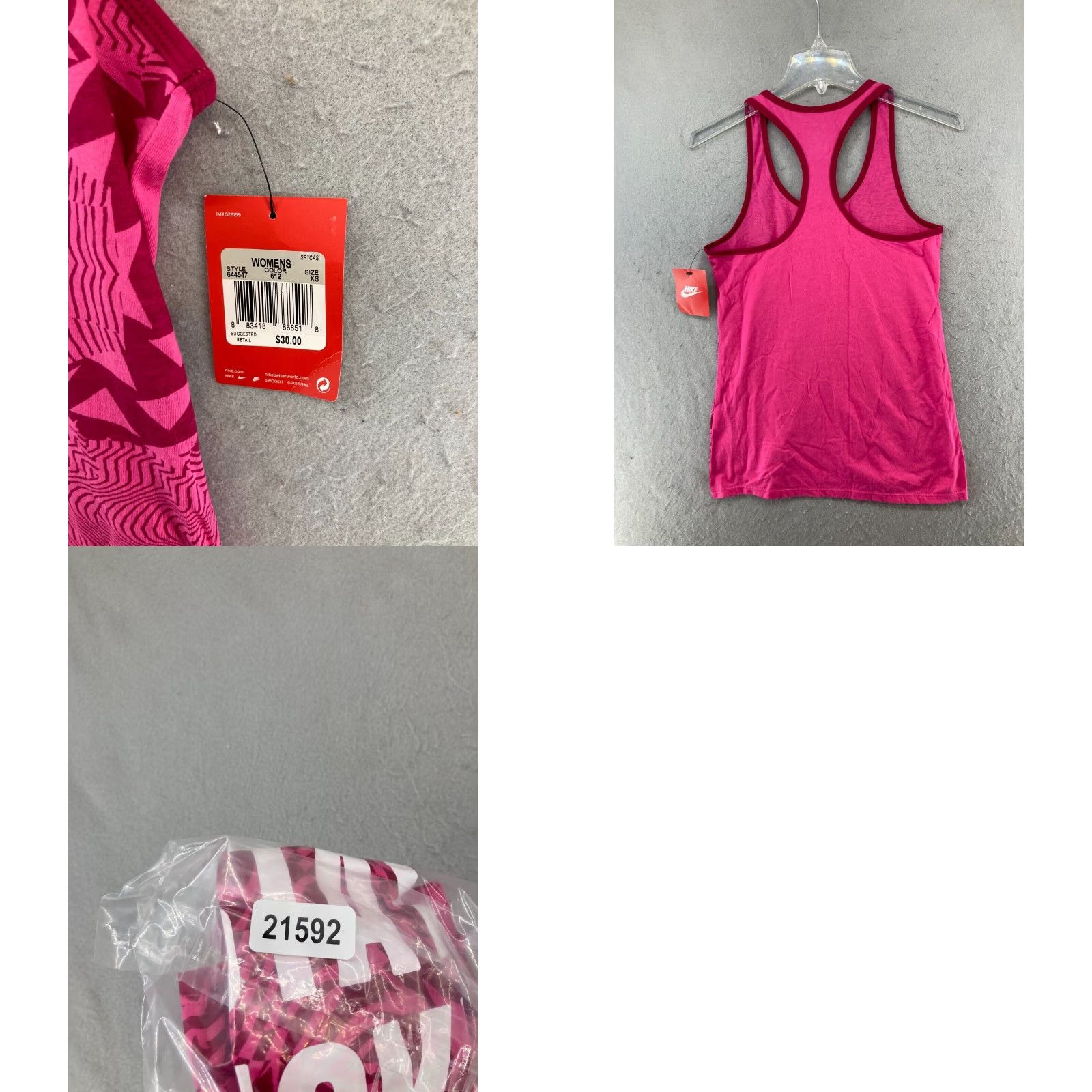 Nike Nike Tank Womens XS Pink Dri-Fit Racerback Graphic Print Athletic Womens Size XS / US 0-2 / IT 36-38 - 8 Thumbnail