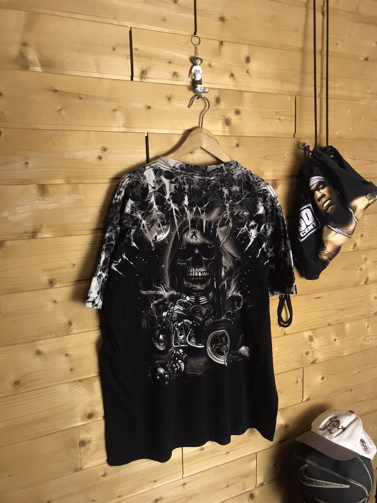Vintage Vintage Skeleton biker t shirt Size US XL / EU 56 / 4 - 10 Thumbnail