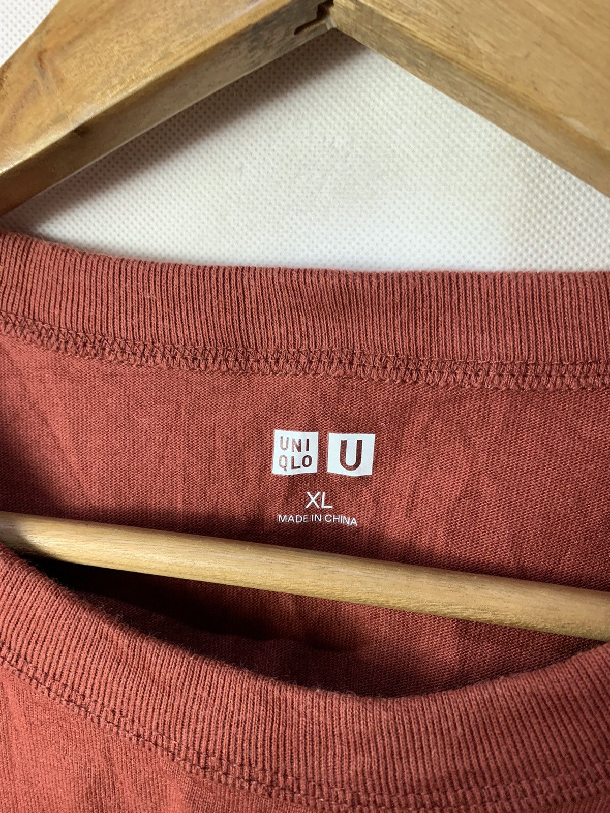 Japanese Brand × Lemaire × Uniqlo STEALS! Uniqlo U Lemaire Brick Red Plain Essentials Tee Size US XL / EU 56 / 4 - 4 Thumbnail