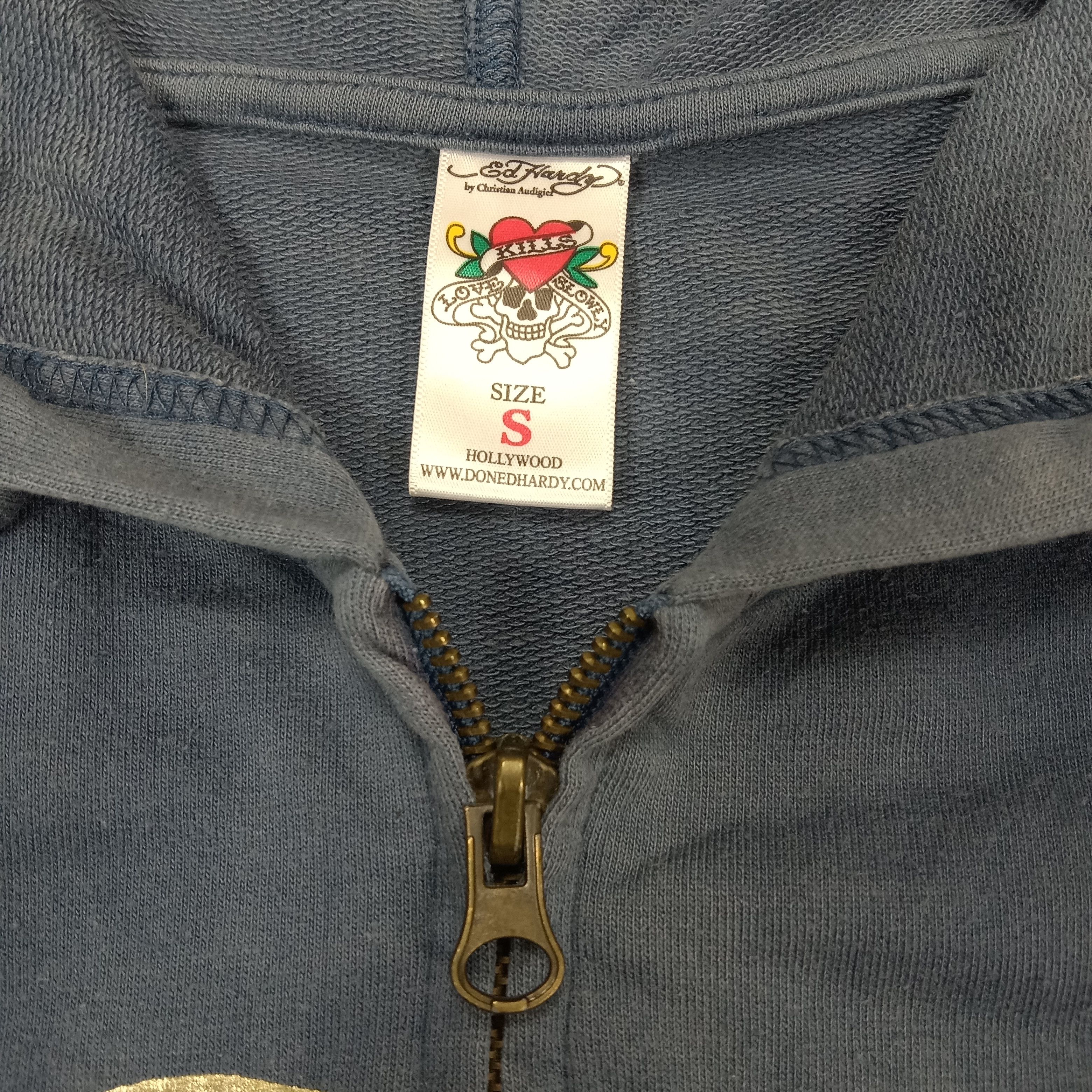 Ed Hardy Ed Hardy Back Print Rock Style Design Zipper Hoodies Size US S / EU 44-46 / 1 - 6 Thumbnail