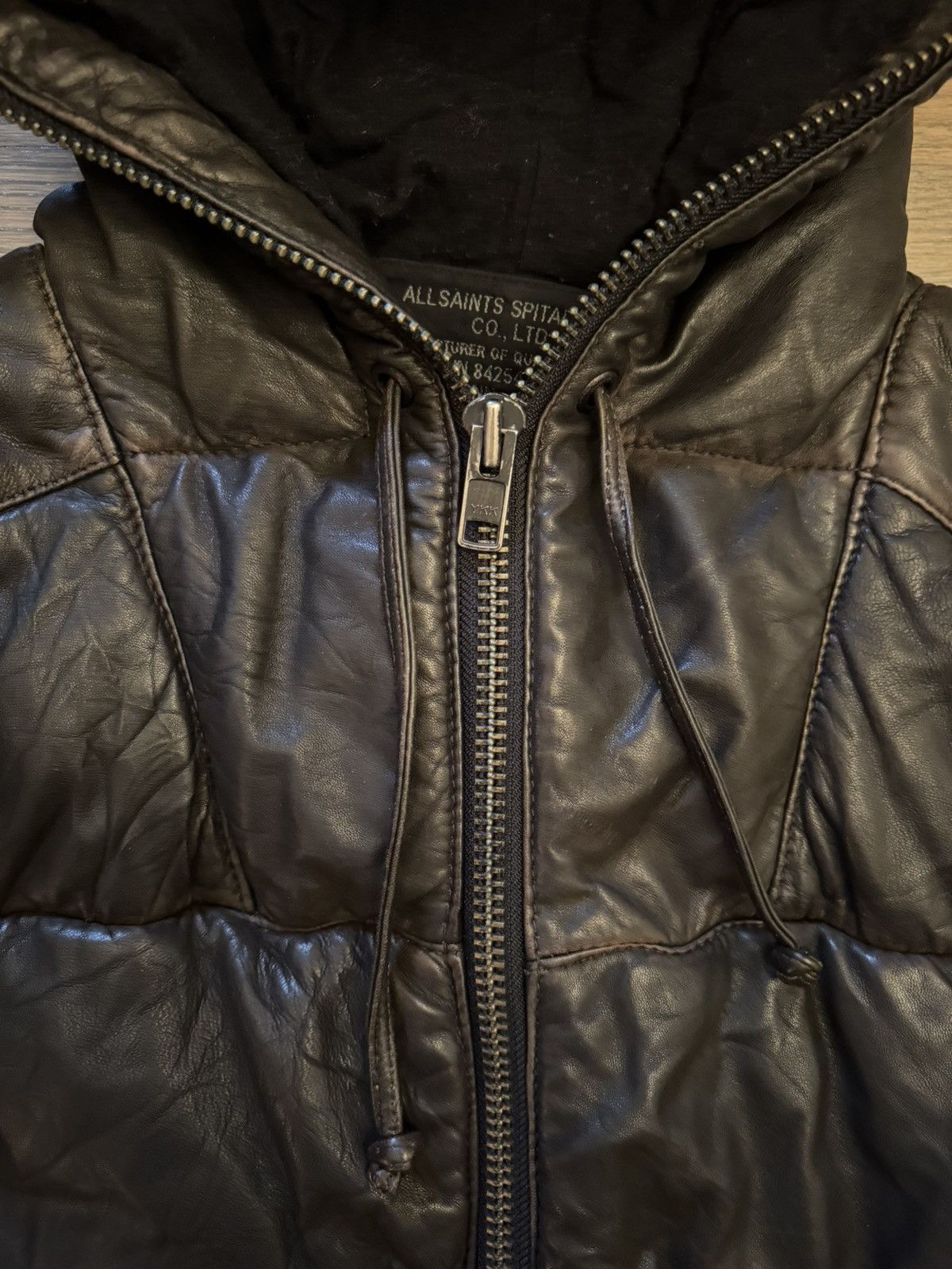 Allsaints Allsaints Leather Puffer Coat Size US XL / EU 56 / 4 - 5 Thumbnail
