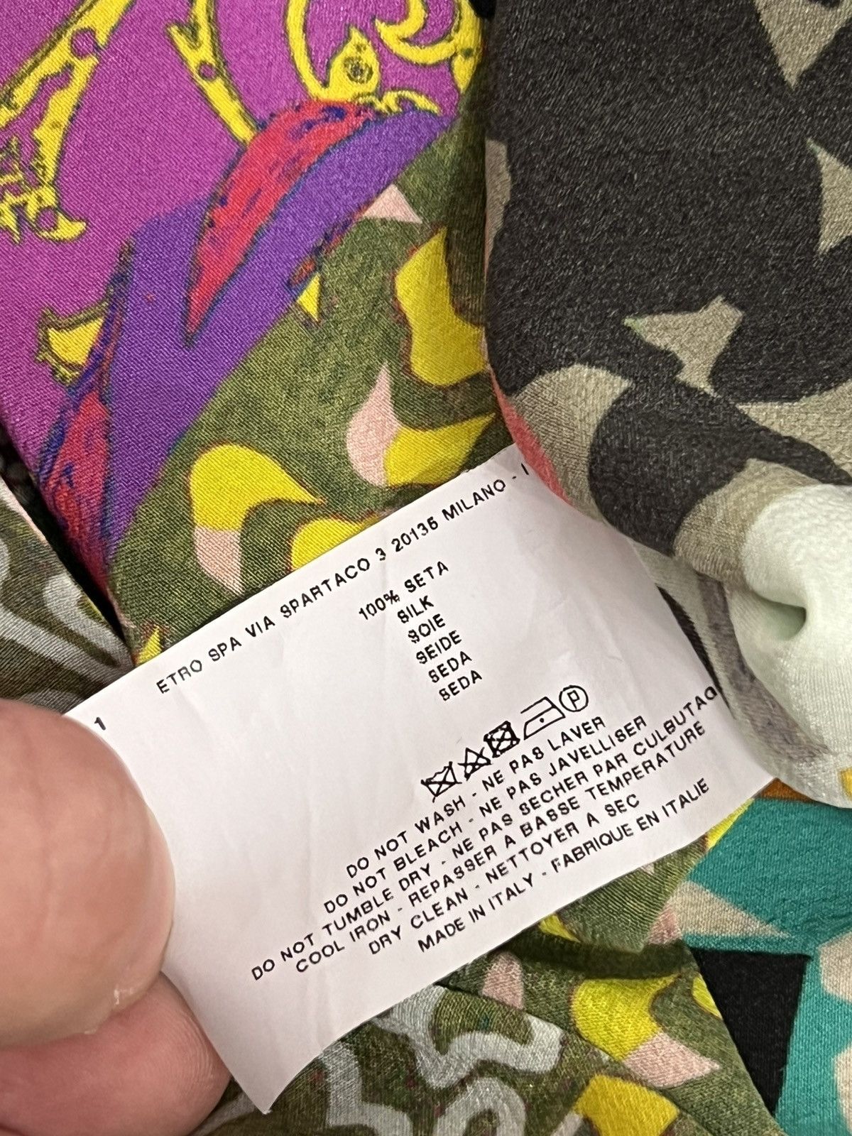 Etro × Vintage Etro Vintage 00s Multicoloured JPG style Silk Shirt Size M / US 6-8 / IT 42-44 - 10 Thumbnail
