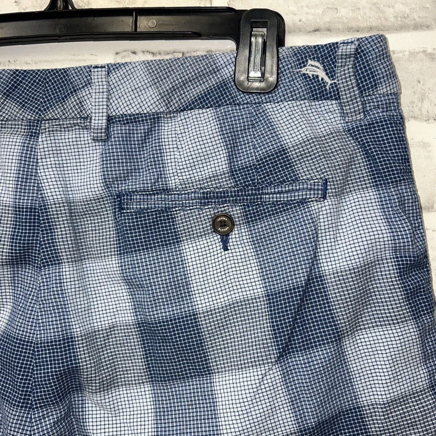Tommy Bahama Tommy Bahama Blue Plaid Shorts Mens Size 35 Chino Regular 35 Blue Plaid Size US 35 - 3 Thumbnail