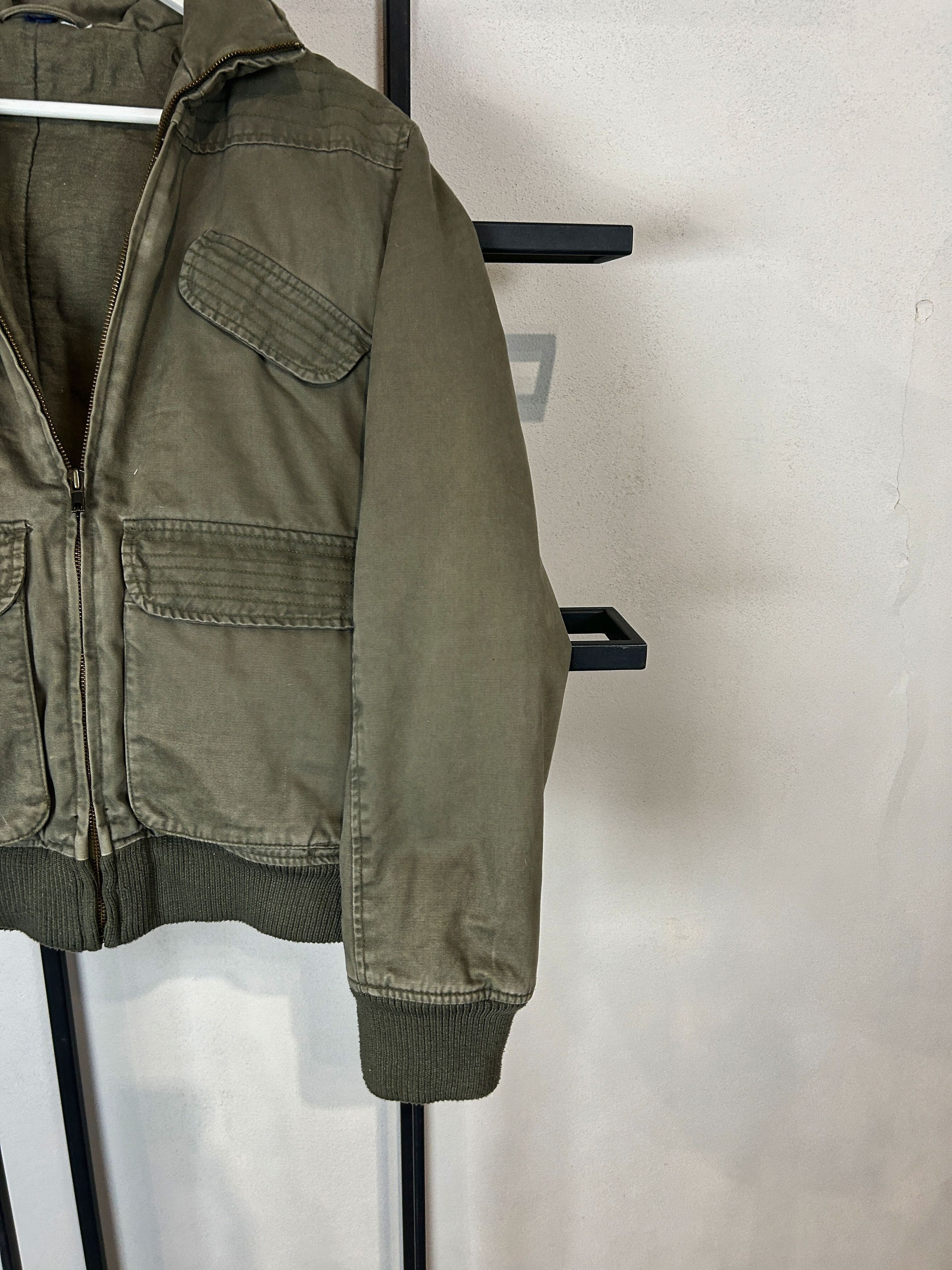 Japanese Brand VTG Olive Military Jacket Cropped Utility Y2K Minimal Fit Size US L / EU 52-54 / 3 - 5 Thumbnail