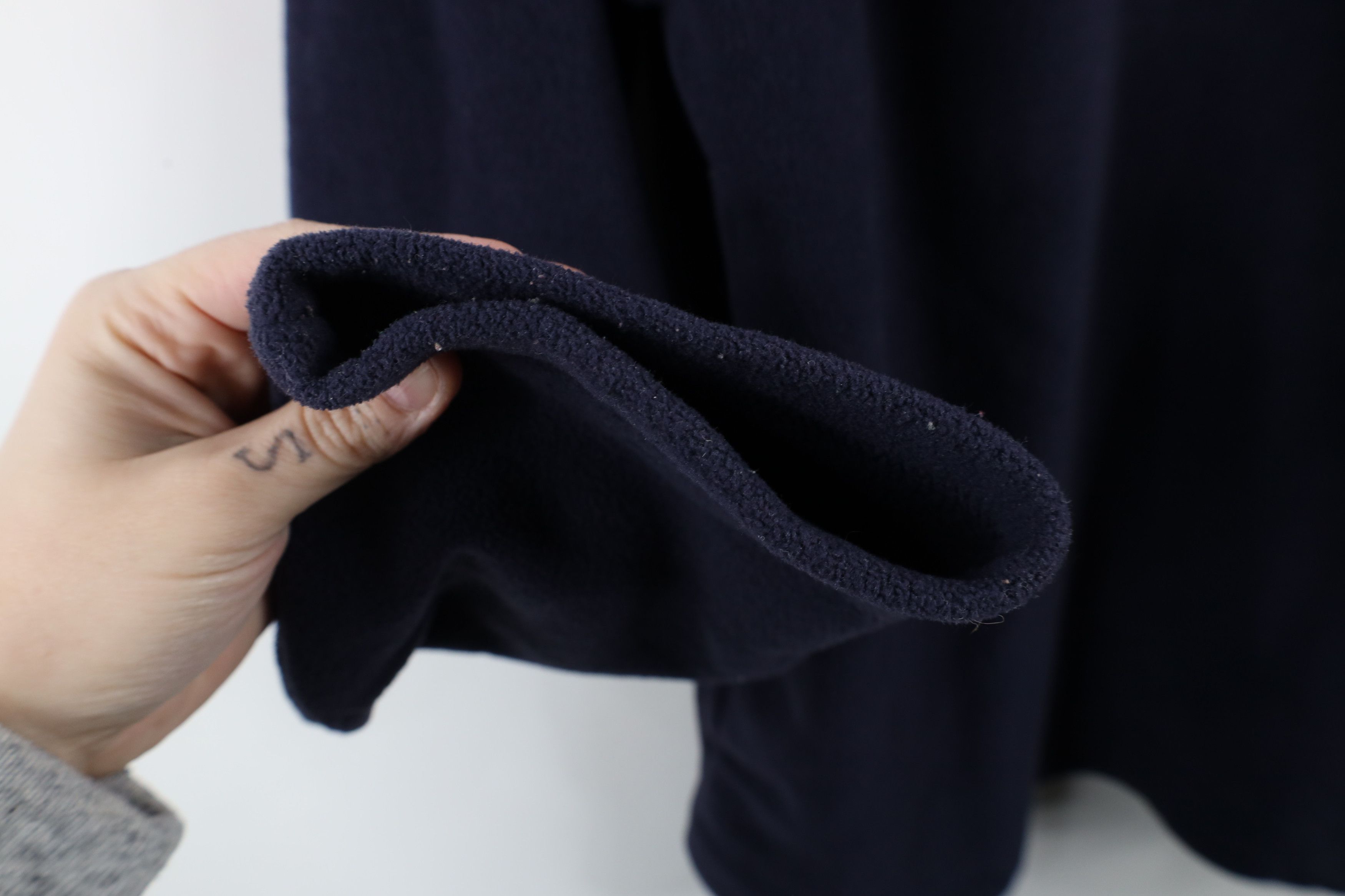 Vintage Vintage 90s Dame University Half Zip Fleece Pullover Sweater Size US XL / EU 56 / 4 - 7 Thumbnail