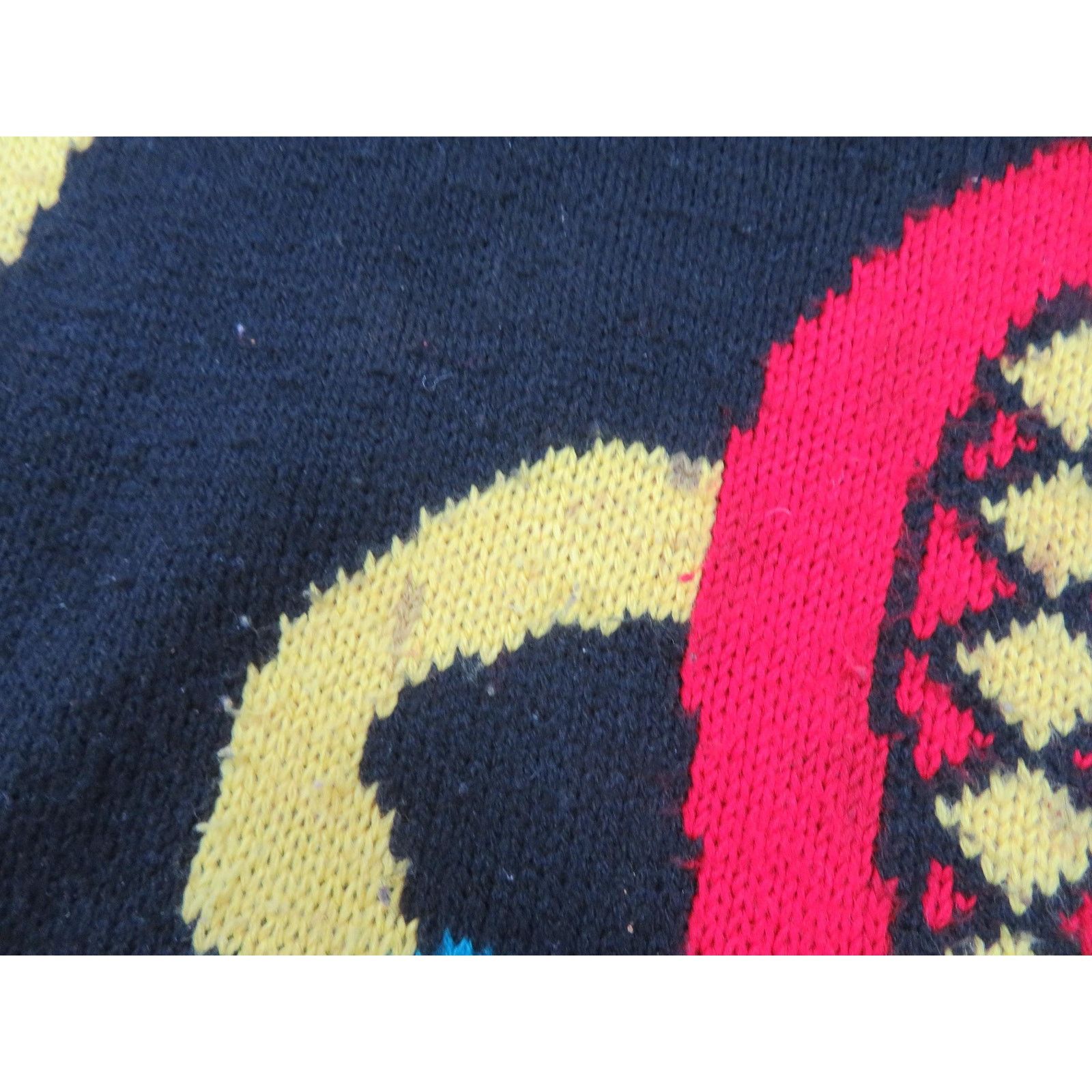 Other Acrylic Heart Sweater, Made in England, Sz M? 1980s Size M / US 6-8 / IT 42-44 - 4 Thumbnail