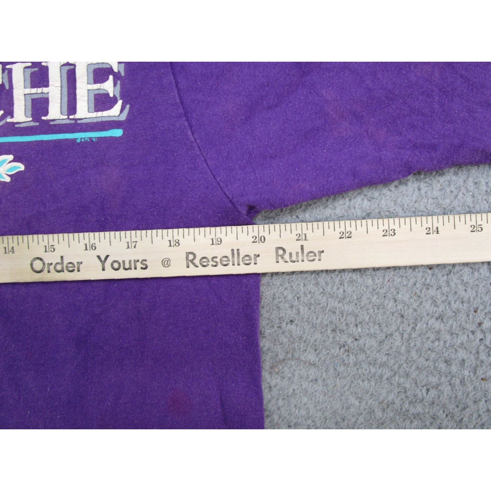 Vintage VINTAGE 90s Eagle Shirt Long Sleeve Men L Purple Cotton 90s Stitch Crew Neck Single Size US L / EU 52-54 / 3 - 6 Thumbnail