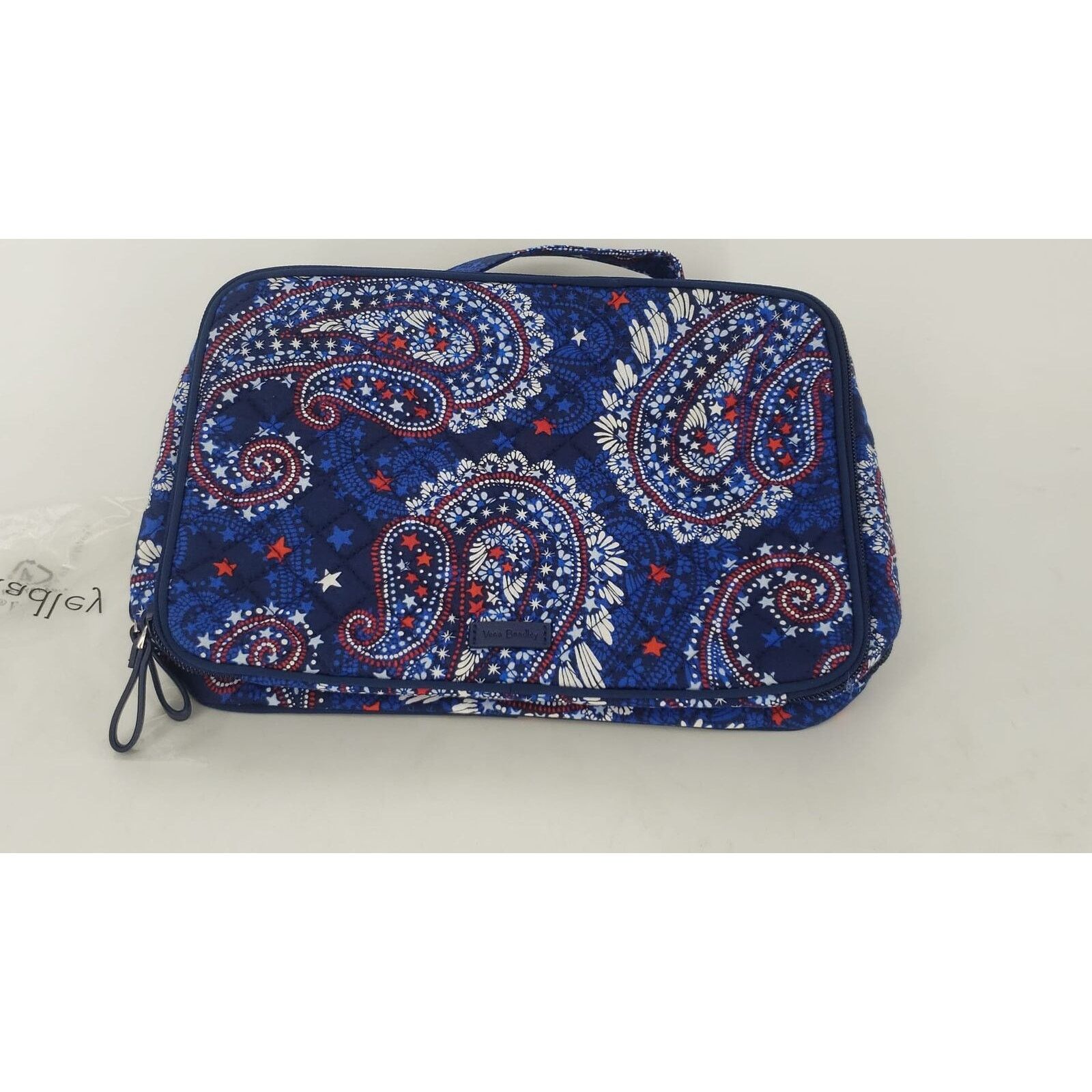 Vera Bradley VERA BRADLEY ICONIC LARGE BLUSH BRUSH CASE PAISLEY BLUE BAG Size ONE SIZE - 1 Thumbnail