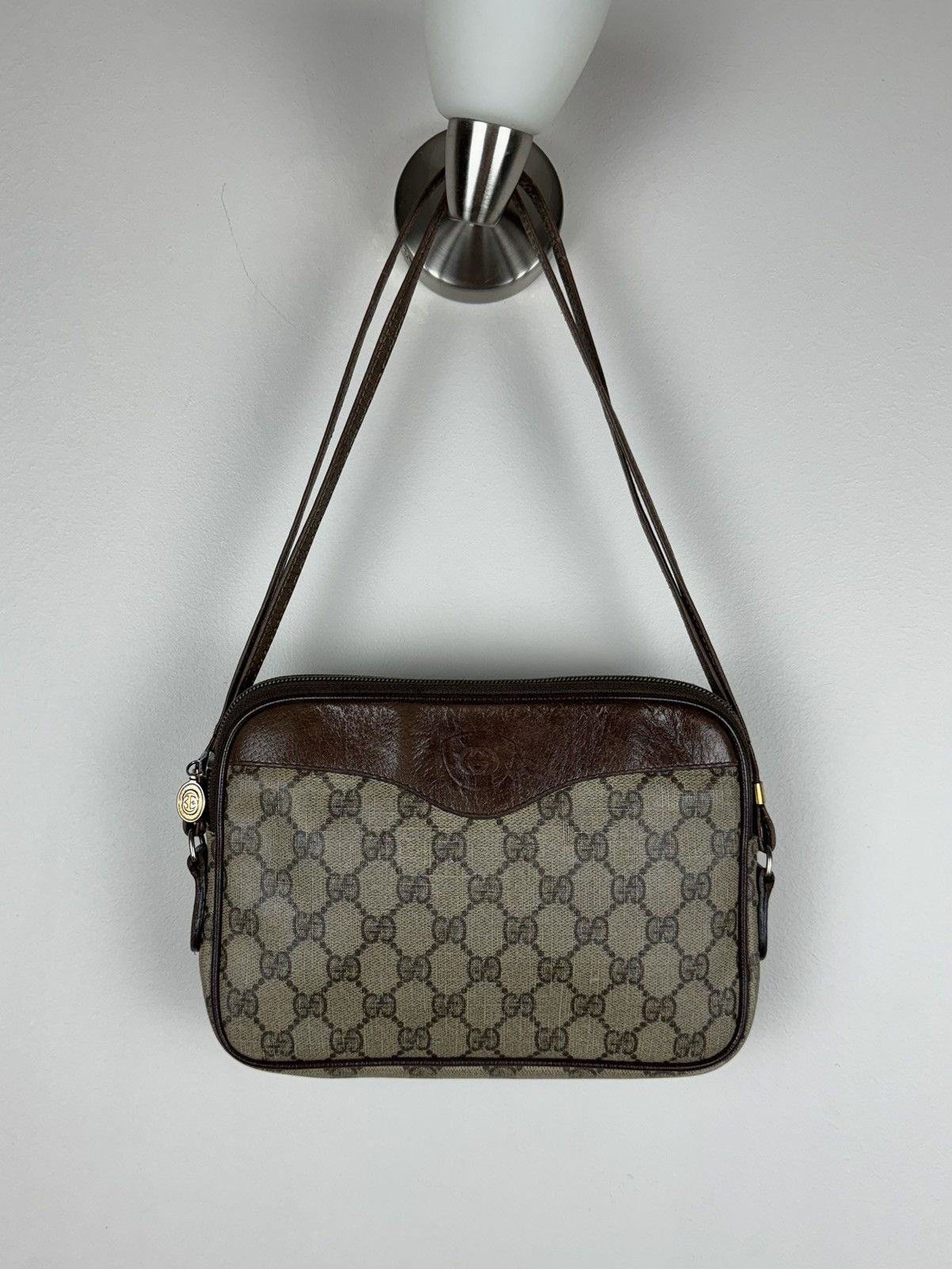 Gucci Vintage leather hand bag Gucci original luxury rare item Size ONE SIZE - 1 Thumbnail