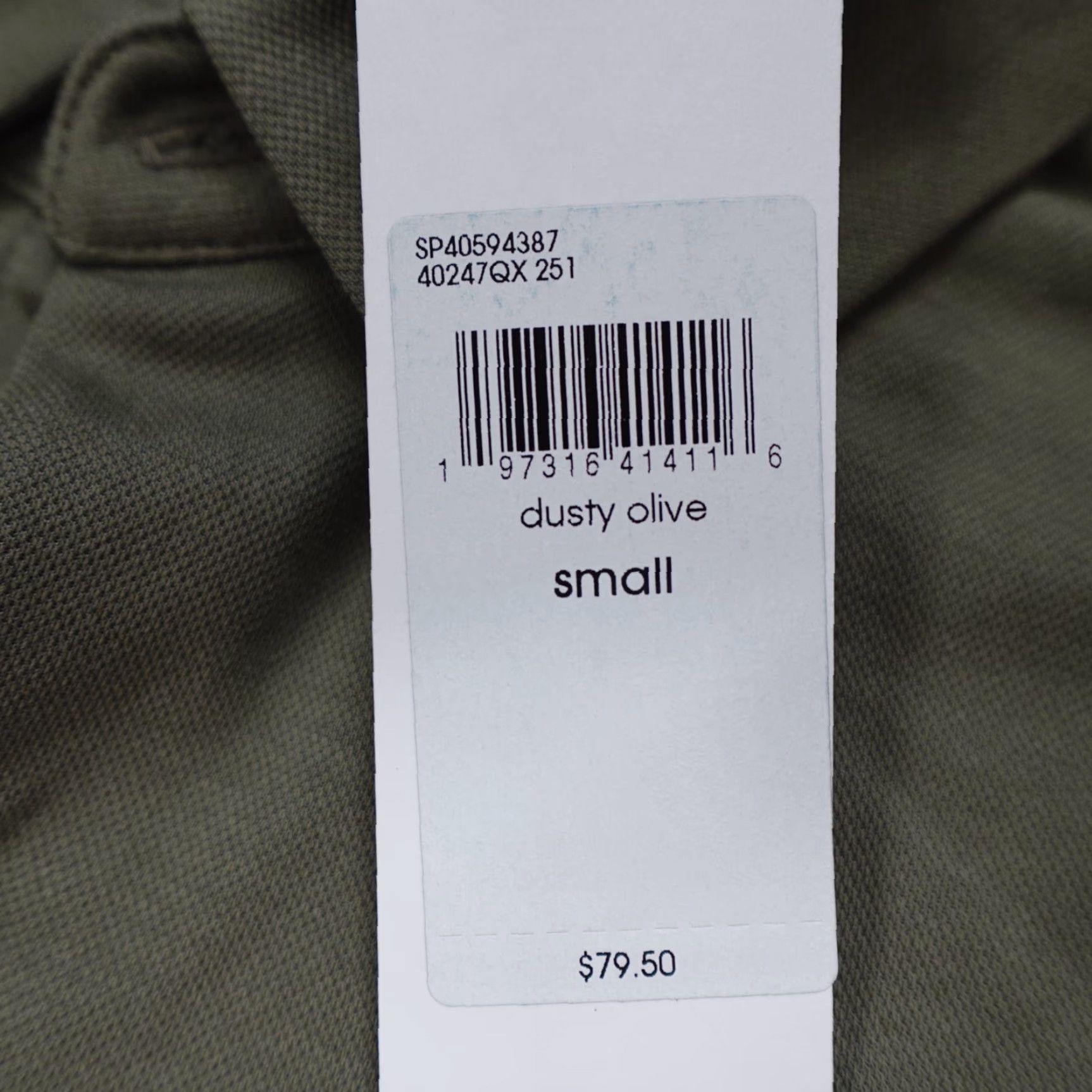 Calvin Klein Calvin Klein Button-Up Shirt Dusty Olive L/S Quick Dry Wicking Size S Men Green Casual Workwear Shirt Size US S / EU 44-46 / 1 - 3 Thumbnail