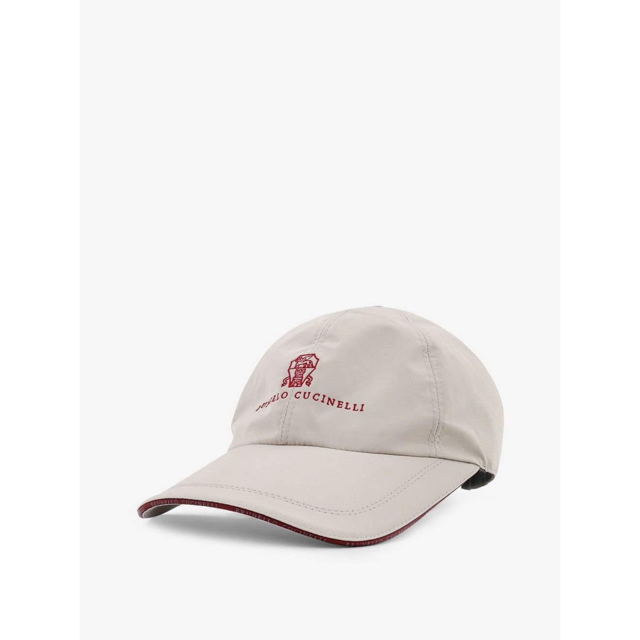 Brunello Cucinelli BRUNELLO CUCINELLI White/Red Baseball Cap New & Authentic (M Size ONE SIZE - 2 Thumbnail