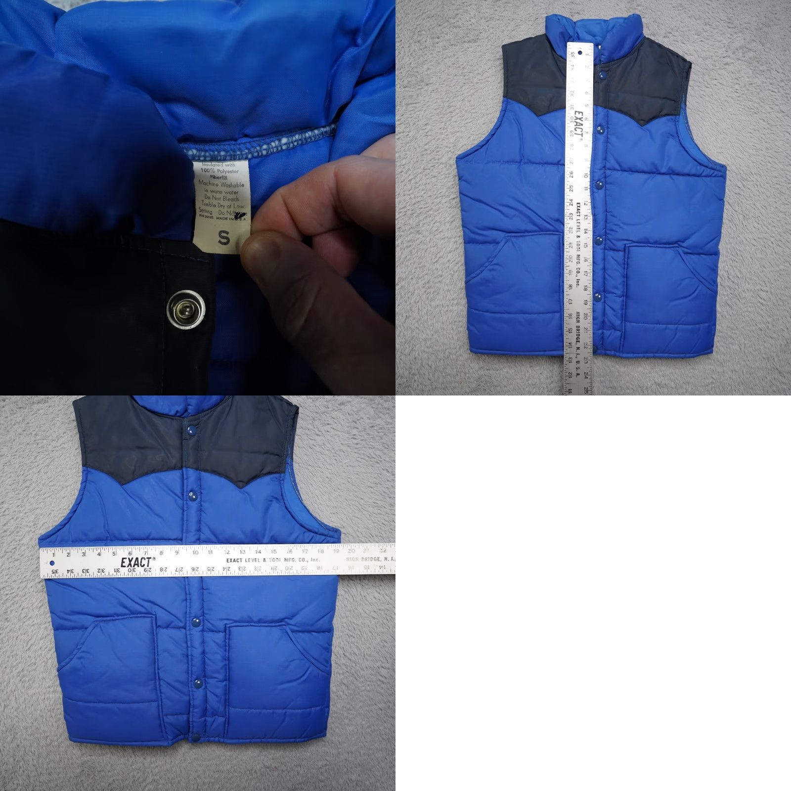 Wrangler Vintage Wrangler Rugged Wear Puffer Vest M Blue - USA, 80s, Western, Quilted, Snap Buttons, Insulated, Nylon/Softshell, Jacket Style Mens Vest Size US M / EU 48-50 / 2 - 8 Thumbnail