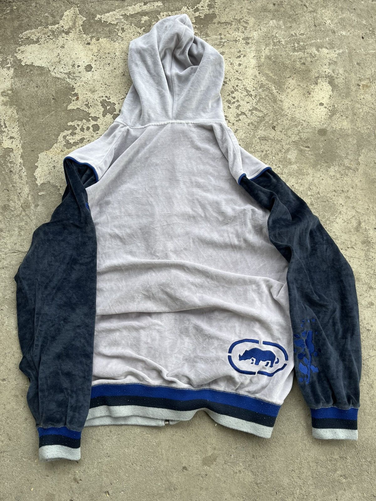 Ecko Unltd. Vintage Ecko Unltd Big Log Velour Rap Zip Up Hoodie Y2k Size US S / EU 44-46 / 1 - 2 Thumbnail