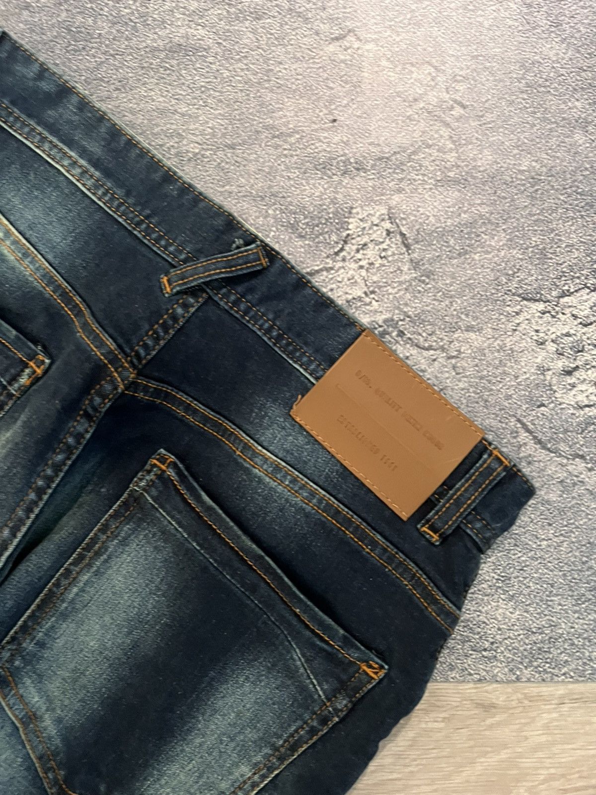Vintage Heavy Washed Distressed Shredded Japanese Denim Size US 31 - 6 Thumbnail