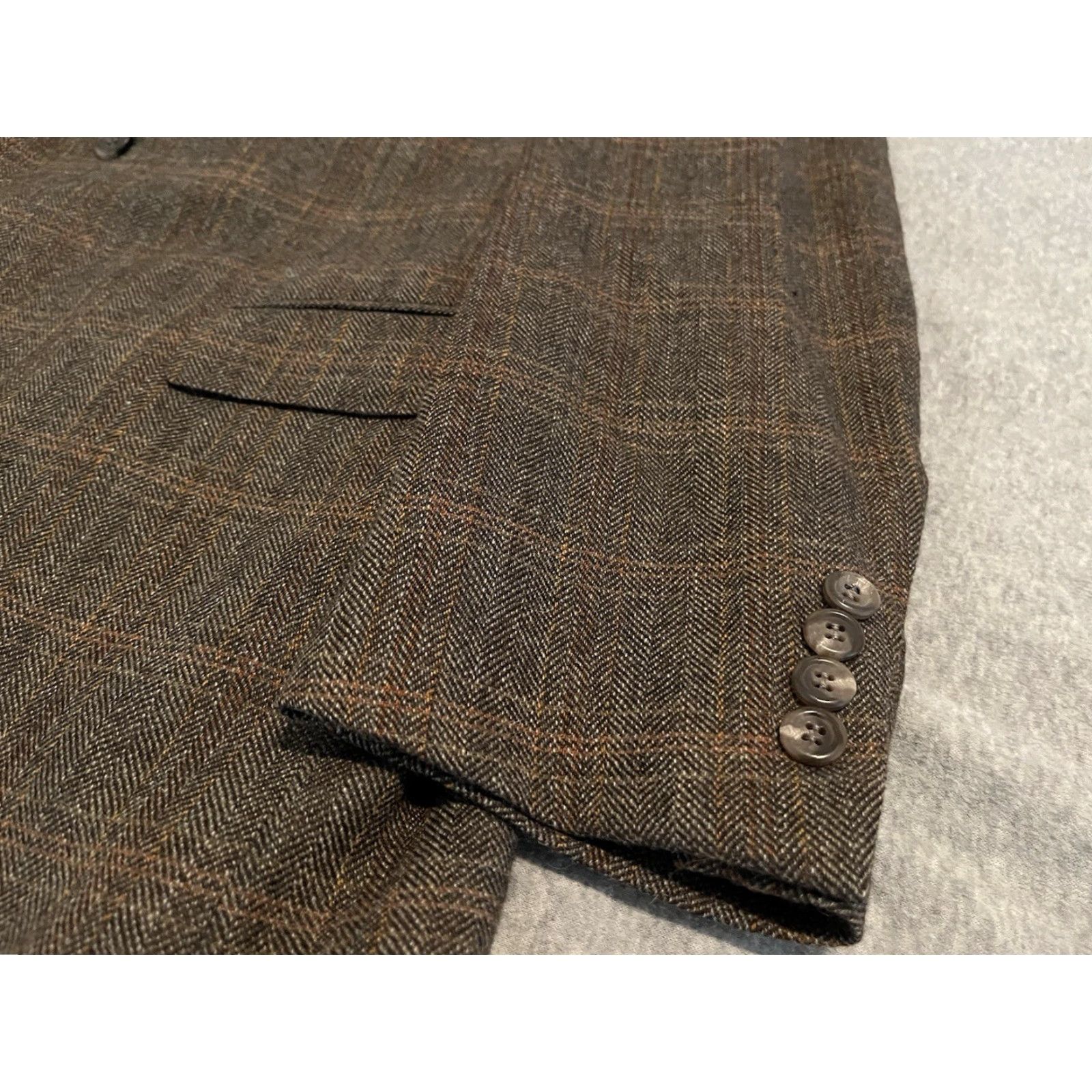 Ermenegildo Zegna Ermenegildo Zegna Blazer Shirt Sport Coat Plaid Wool Mohair Cashmere Mens 44 Multicolor 3 Button Size 44R - 6 Thumbnail