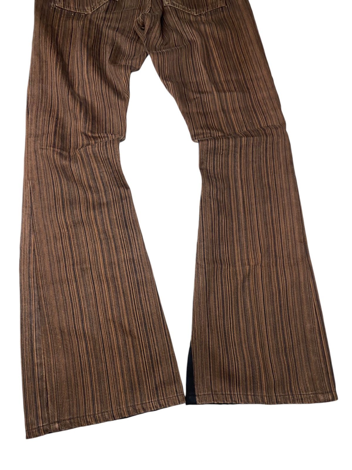 5351 POUR LES HOMMES 2000's Semantic Design Flared Tuxedo Custom Jeans Size US 26 / EU 42 - 11 Thumbnail