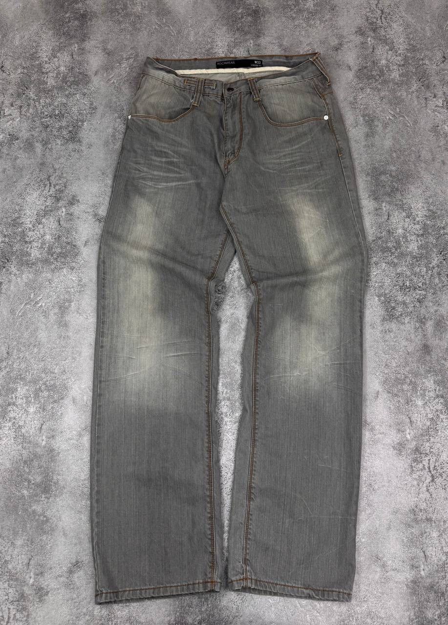 Rocawear Rocawear Mens Grey Vintage Wide Pants Denim Jeans Size US 33 - 2 Thumbnail
