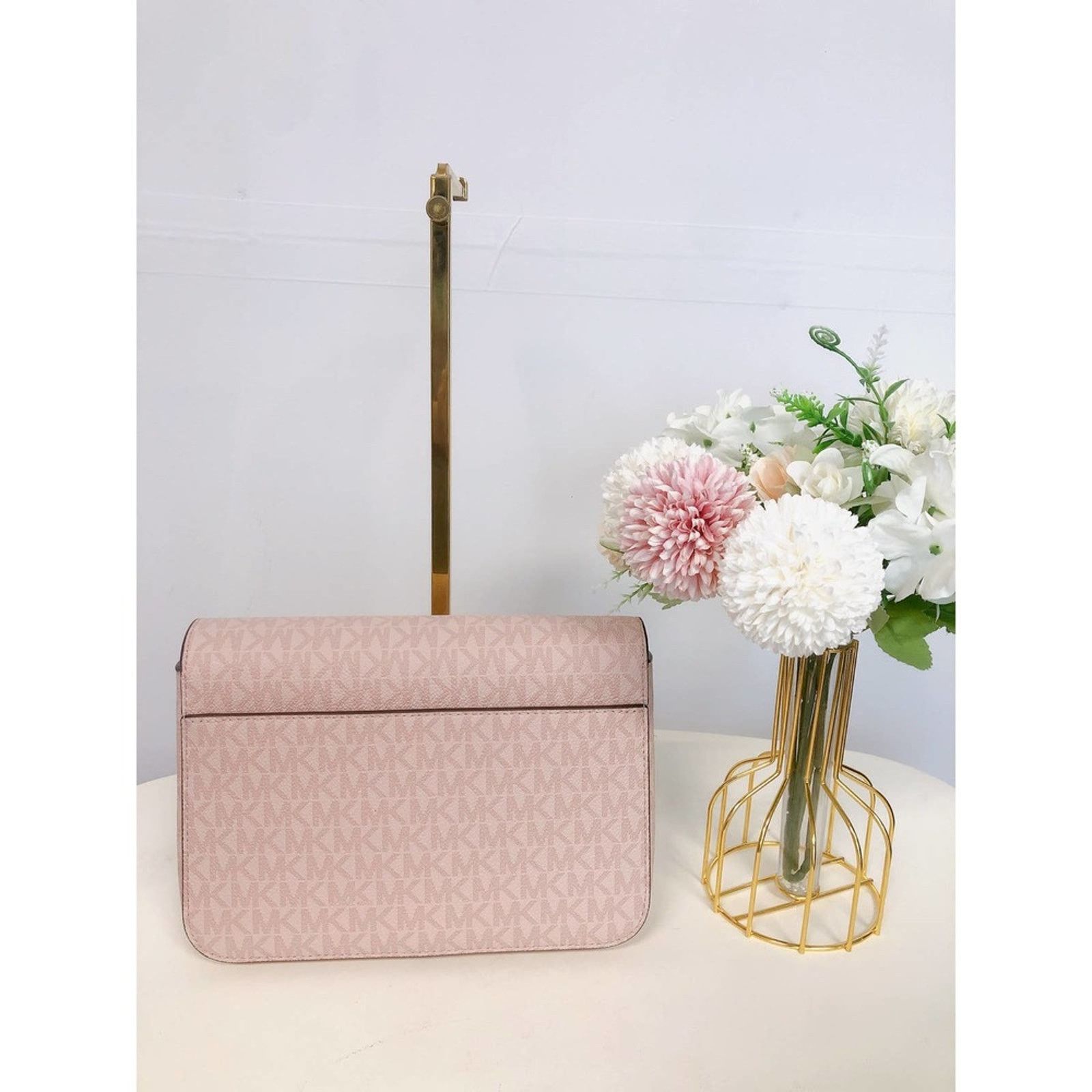 Michael Kors MICHAEL KORS 35T2GS9M2B Sloan Editor MD Logo Messenger Blush Size ONE SIZE - 3 Thumbnail