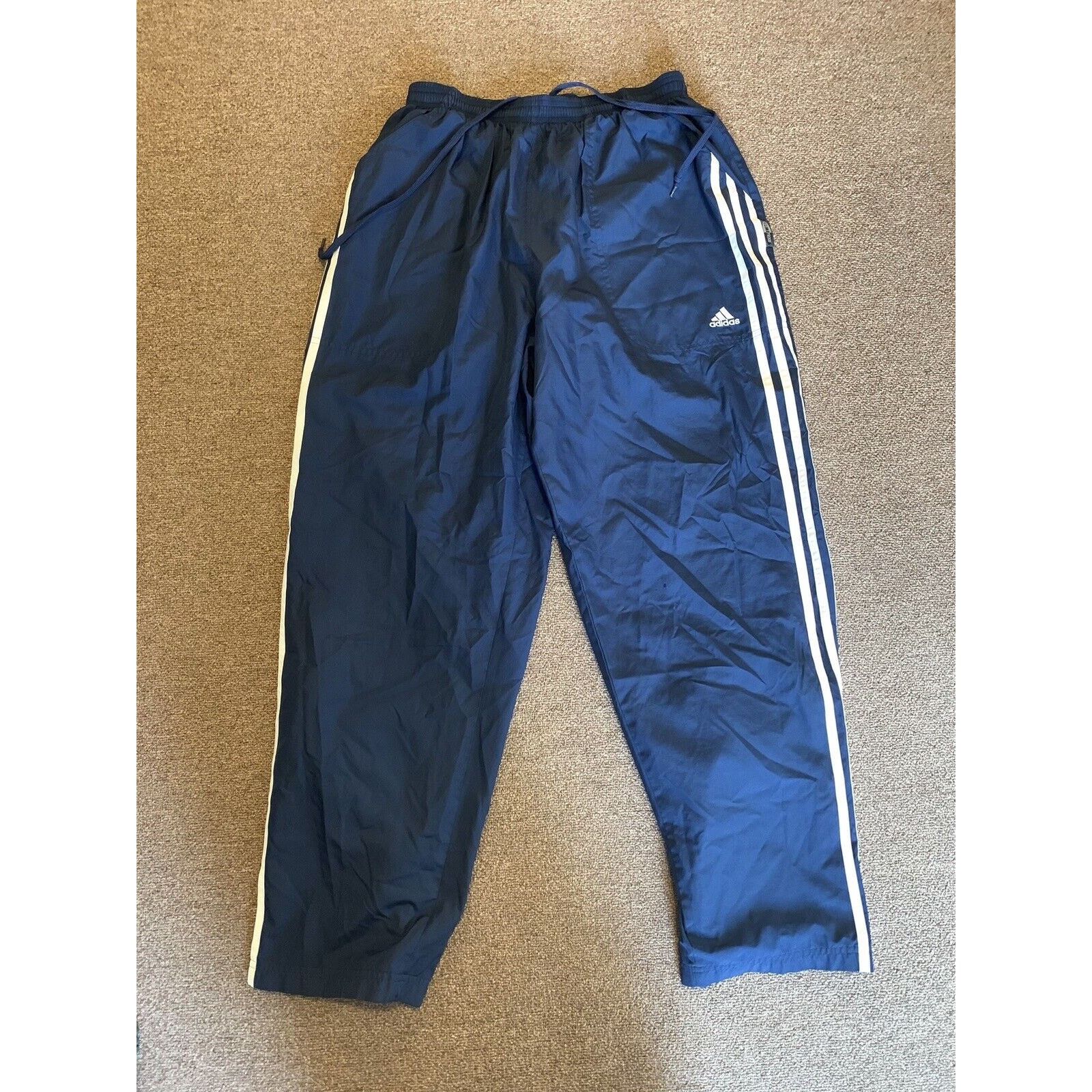 Adidas Adidas Track Pant Mens Size S Blue 3-Stripe Y2K Regular Fit Size US 29 - 1 Thumbnail