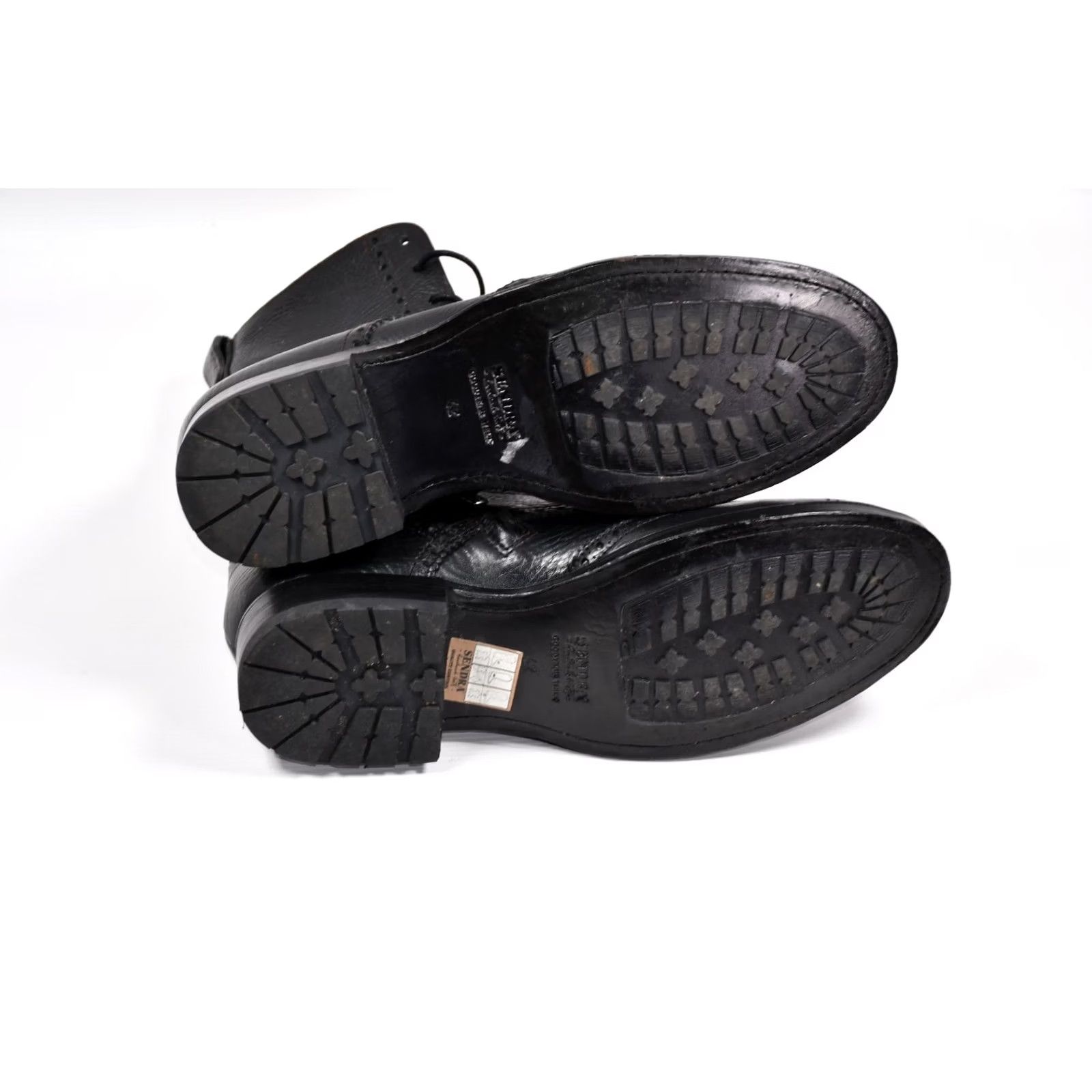 Vintage Sendra Western Boots Lace Up Black Leather Men's 8.5 US Size - Leather 100% Raw-Tex? Size US 9 / EU 42 - 2 Thumbnail