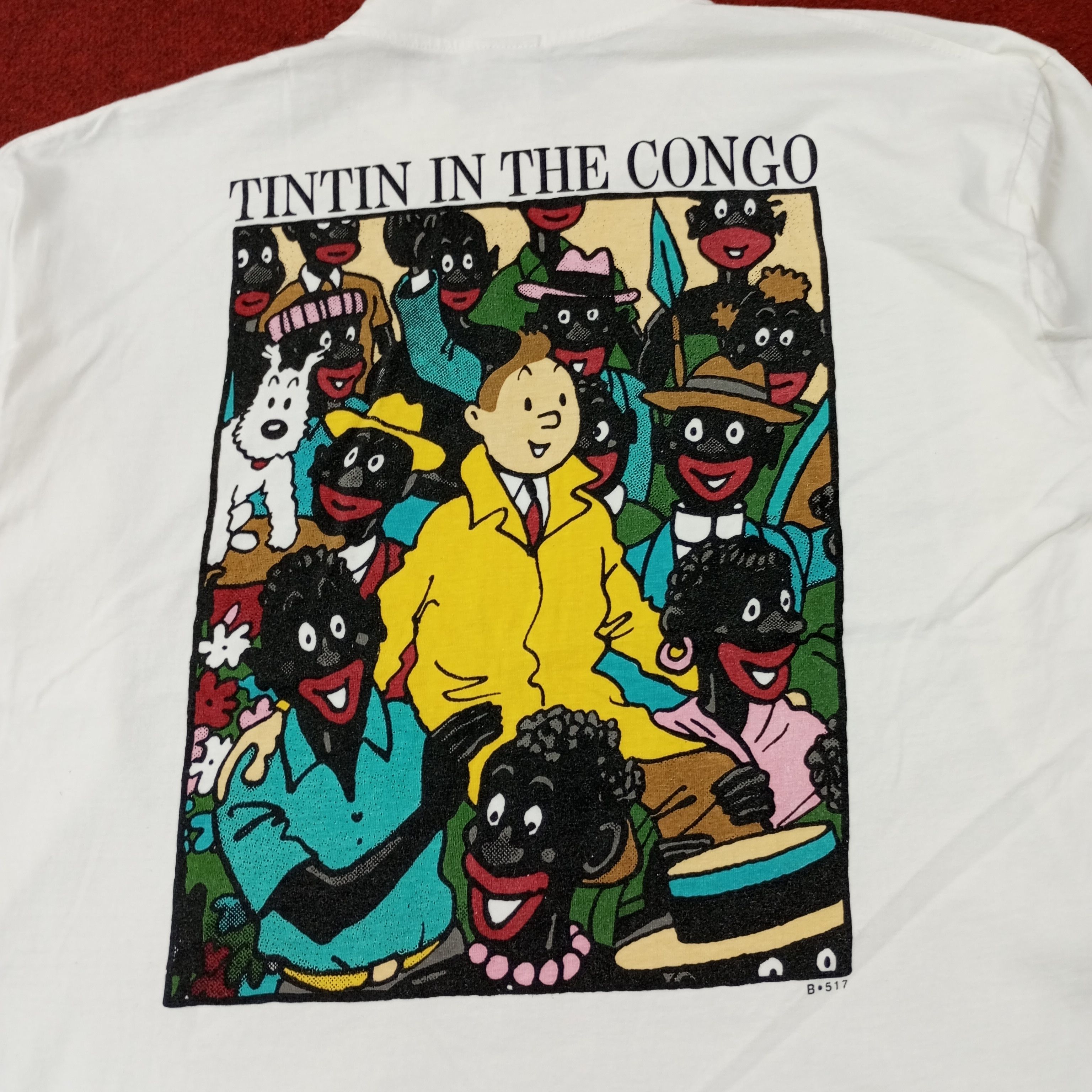 Vintage The Adventures Of Tintin Cartoon Tshirt c239n48 Size US L / EU 52-54 / 3 - 2 Thumbnail