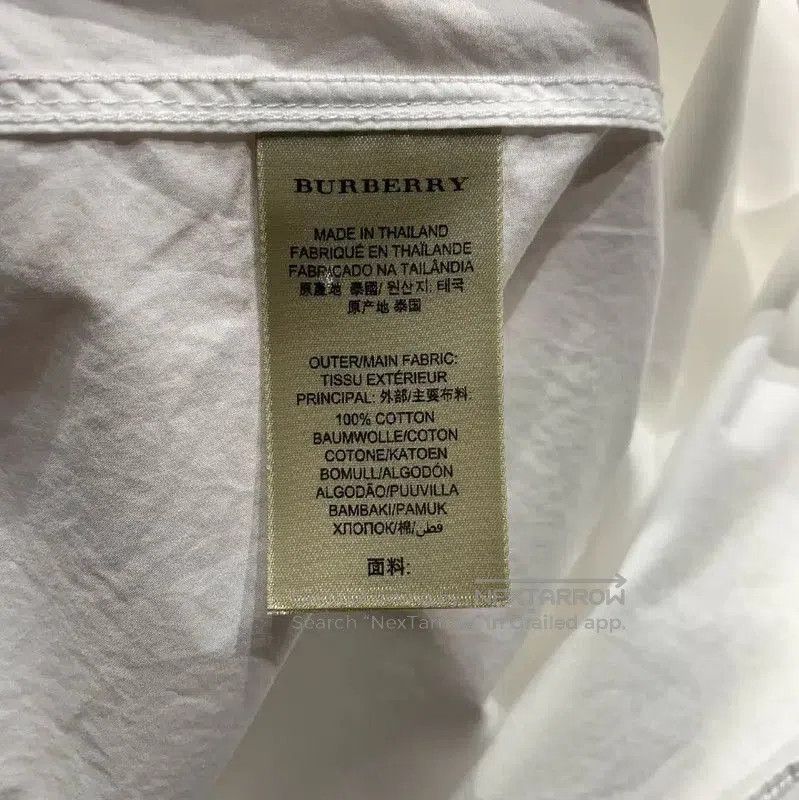 Burberry Burberry White Cotton Men's Short Sleeve Shirt. Size US L / EU 52-54 / 3 - 5 Thumbnail