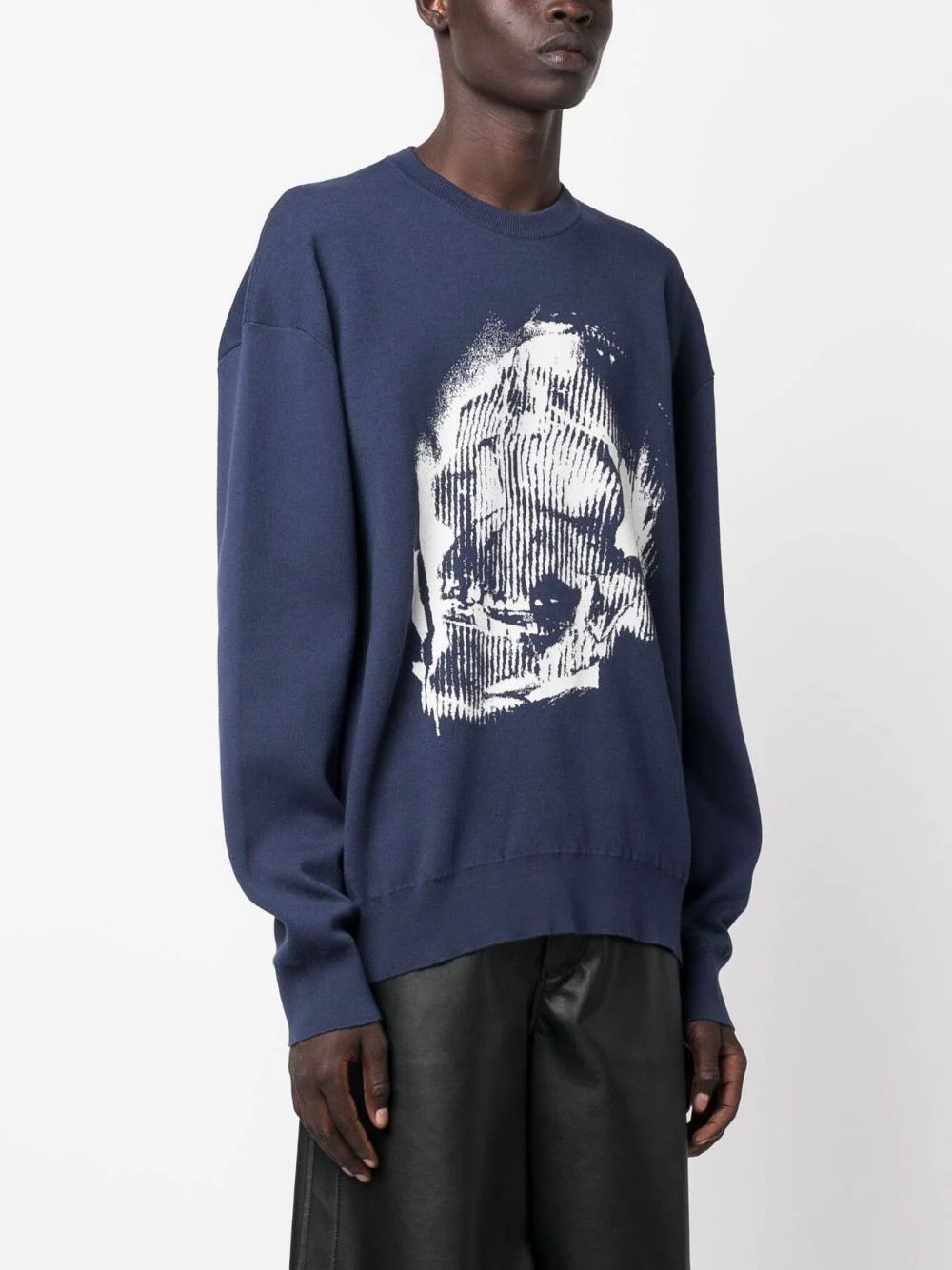 Alexander McQueen o1y1024 Sweater in Navy Blue Size US M / EU 48-50 / 2 - 3 Thumbnail