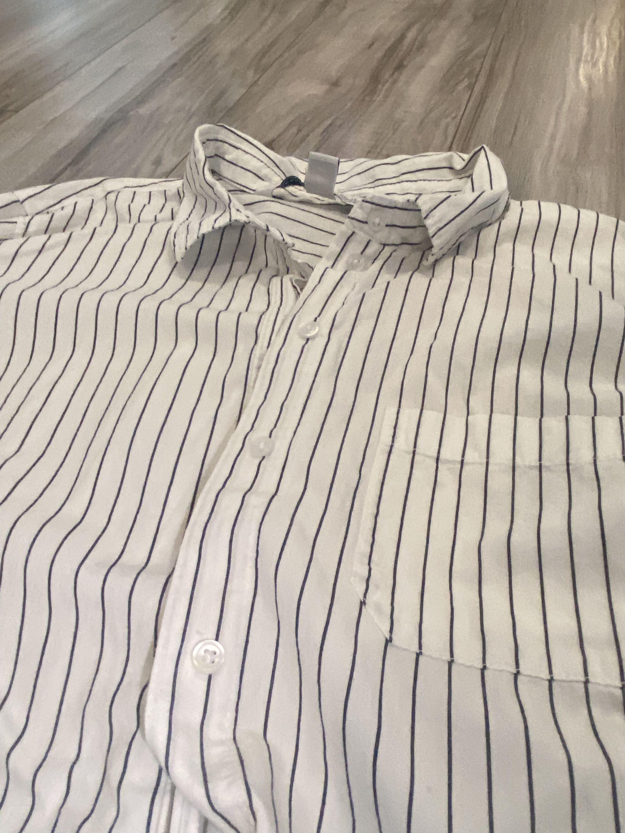 Old Navy LONG SLEEVE STRIPE BUTTON UP Size XL / US 12-14 / IT 48-50 - 3 Thumbnail
