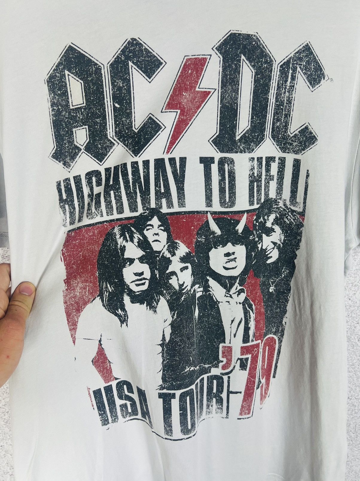 Band Tees Vintage AC/DC Highway To Hell USA Tour 1979 Band Tee Size US L / EU 52-54 / 3 - 3 Thumbnail
