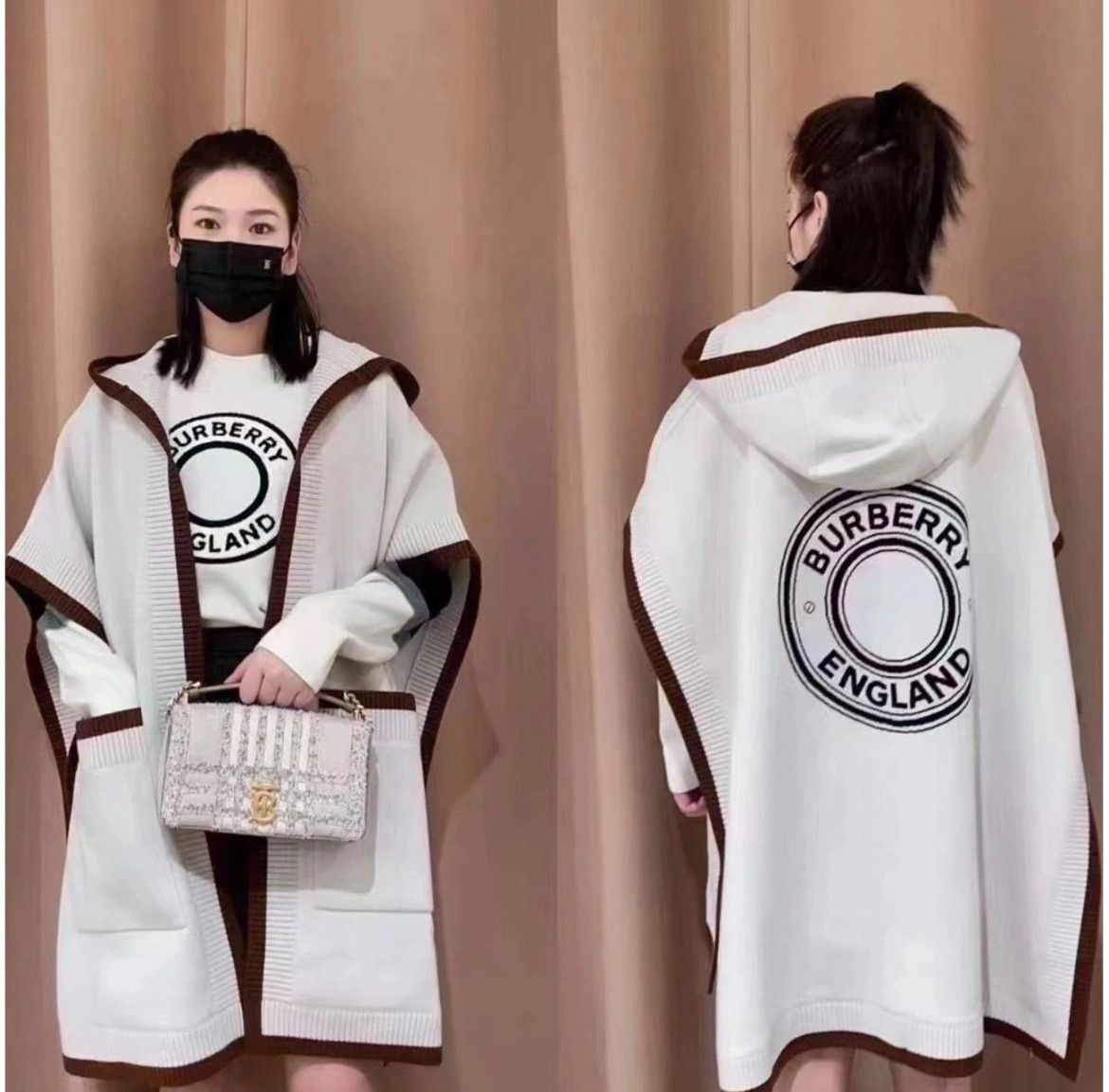 Burberry Carla hooded cape poncho Size ONE SIZE - 1 Thumbnail