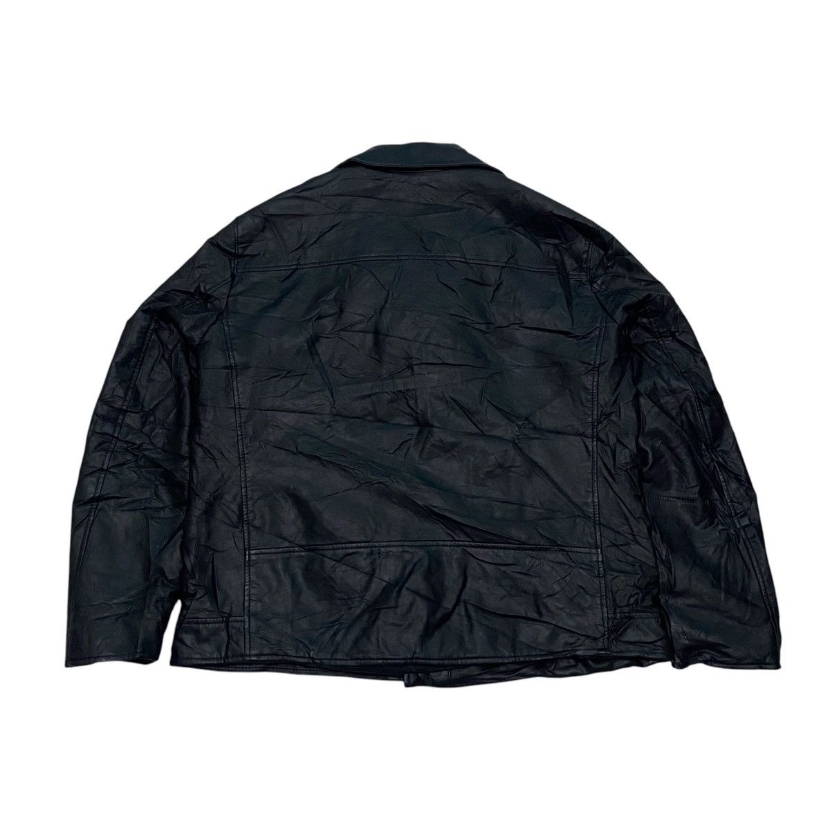 Christophe Lemaire × Japanese Brand UNIQLO Biker Leather Jacket Size US XL / EU 56 / 4 - 2 Thumbnail