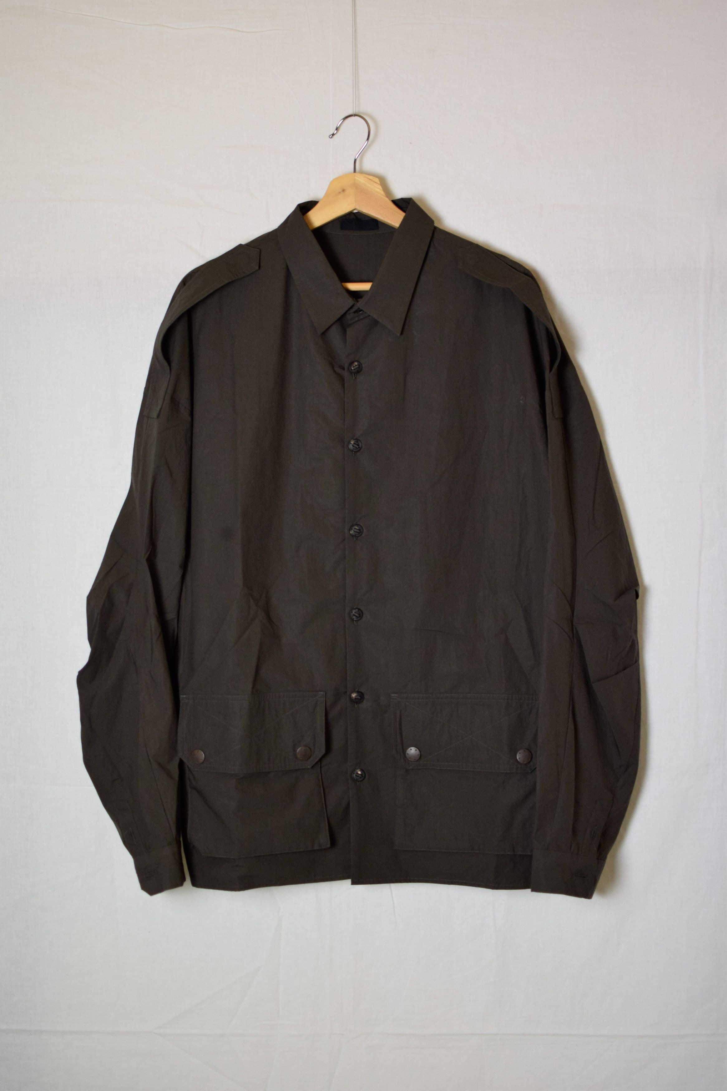 Devoa Devoa SS25 Military Beige Gray Shirt - SHC-DSLEH Size US L / EU 52-54 / 3 - 2 Thumbnail