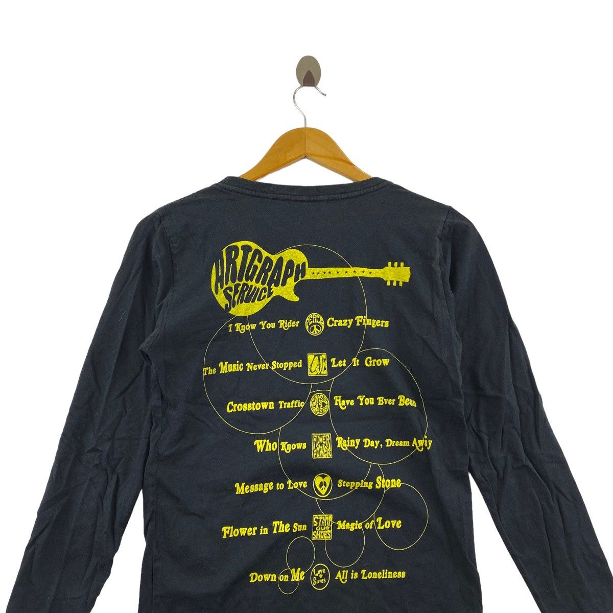 Japanese Brand ARIGRAPH SERVICE Japan Band Big Print Black Long Sleeve Size US XS / EU 42 / 0 - 4 Thumbnail