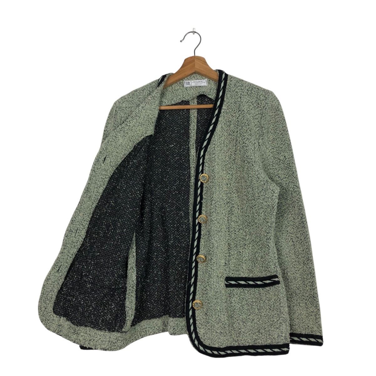 Designer × Vintage 📌Vintage Wool Tweed Jacket Domina Made in Italy Size US M / EU 48-50 / 2 - 11 Thumbnail