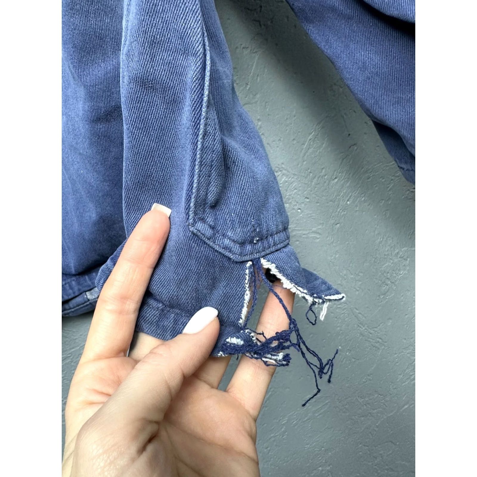 Vintage VINTAGE Le Laboureur Jacket Chore Utility 90s blue Size L Mens Weathered Distressed 90s Retro Classic Workwear Shirt/Coat Size US L / EU 52-54 / 3 - 8 Thumbnail