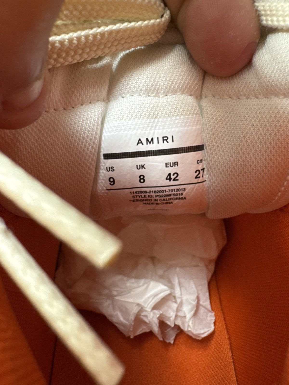 Amiri AMIRI SKEL TOP HIGH BANDANA ORANGE Size US 9 / EU 42 - 11 Thumbnail