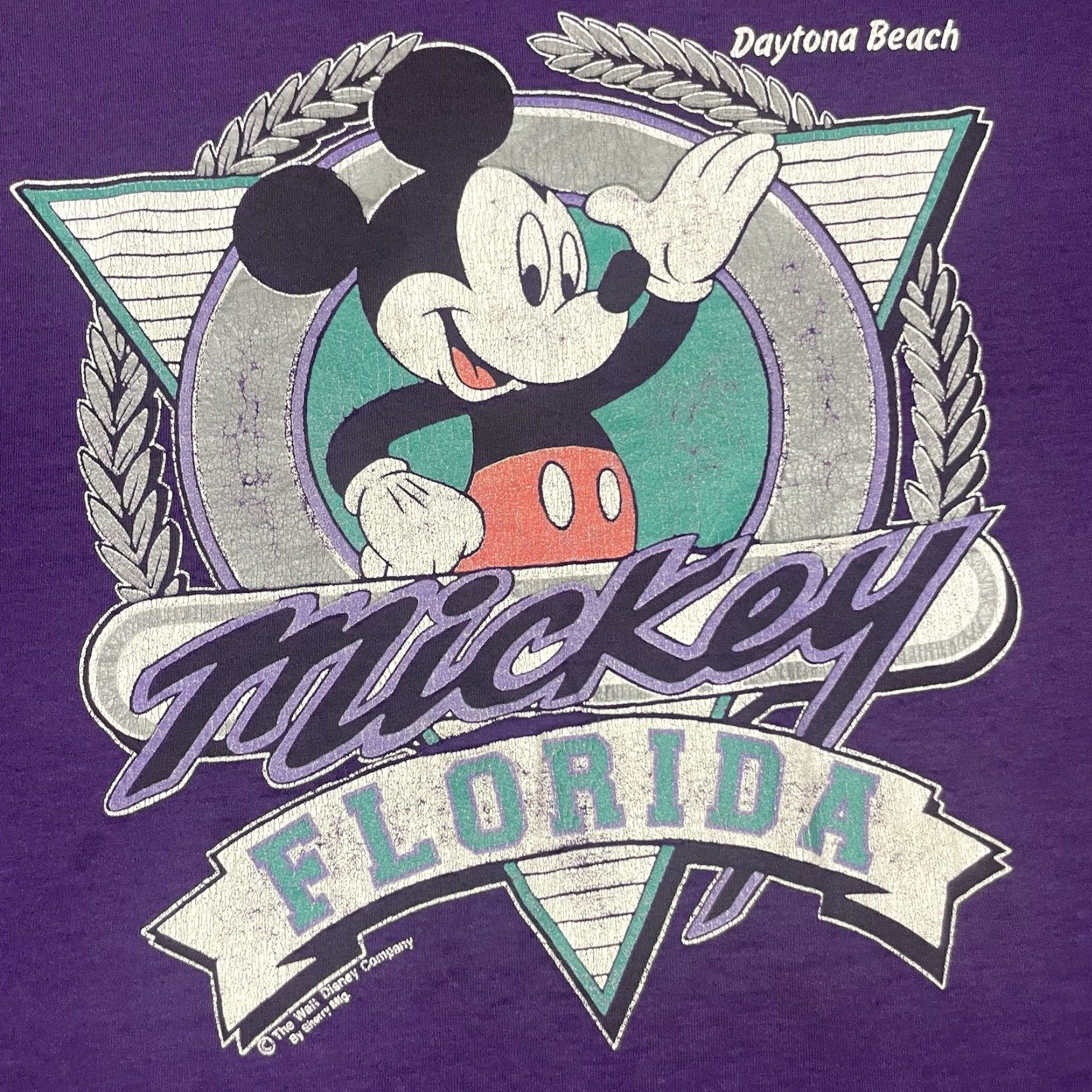 Fruit Of The Loom VINTAGE Disney T Shirt Mens XL Purple Mickey Mouse 90s Florida USA Daytona Grunge Retro Halloween Theme Disney, Mickey & Friends Logo Size US XL / EU 56 / 4 - 3 Thumbnail