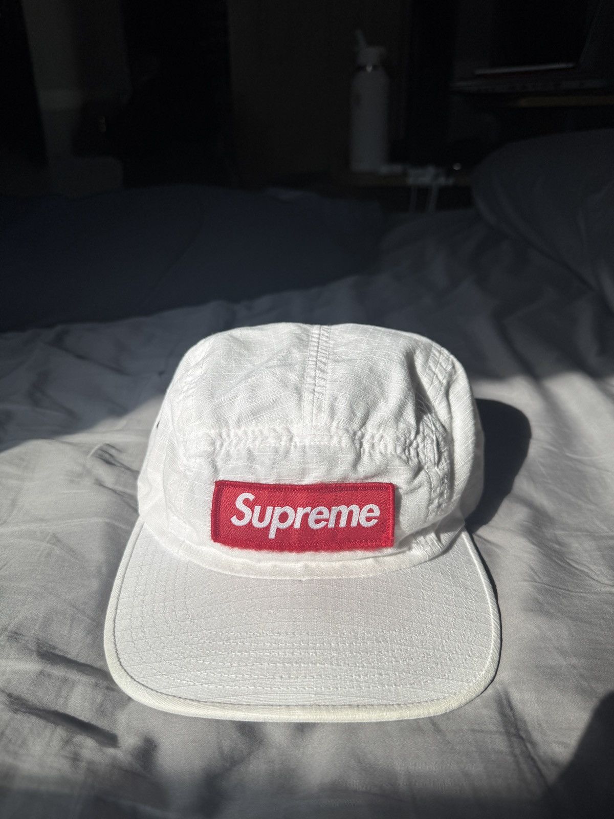 Supreme Supreme Metal D-Ring White Camp Cap Size ONE SIZE - 1 Thumbnail