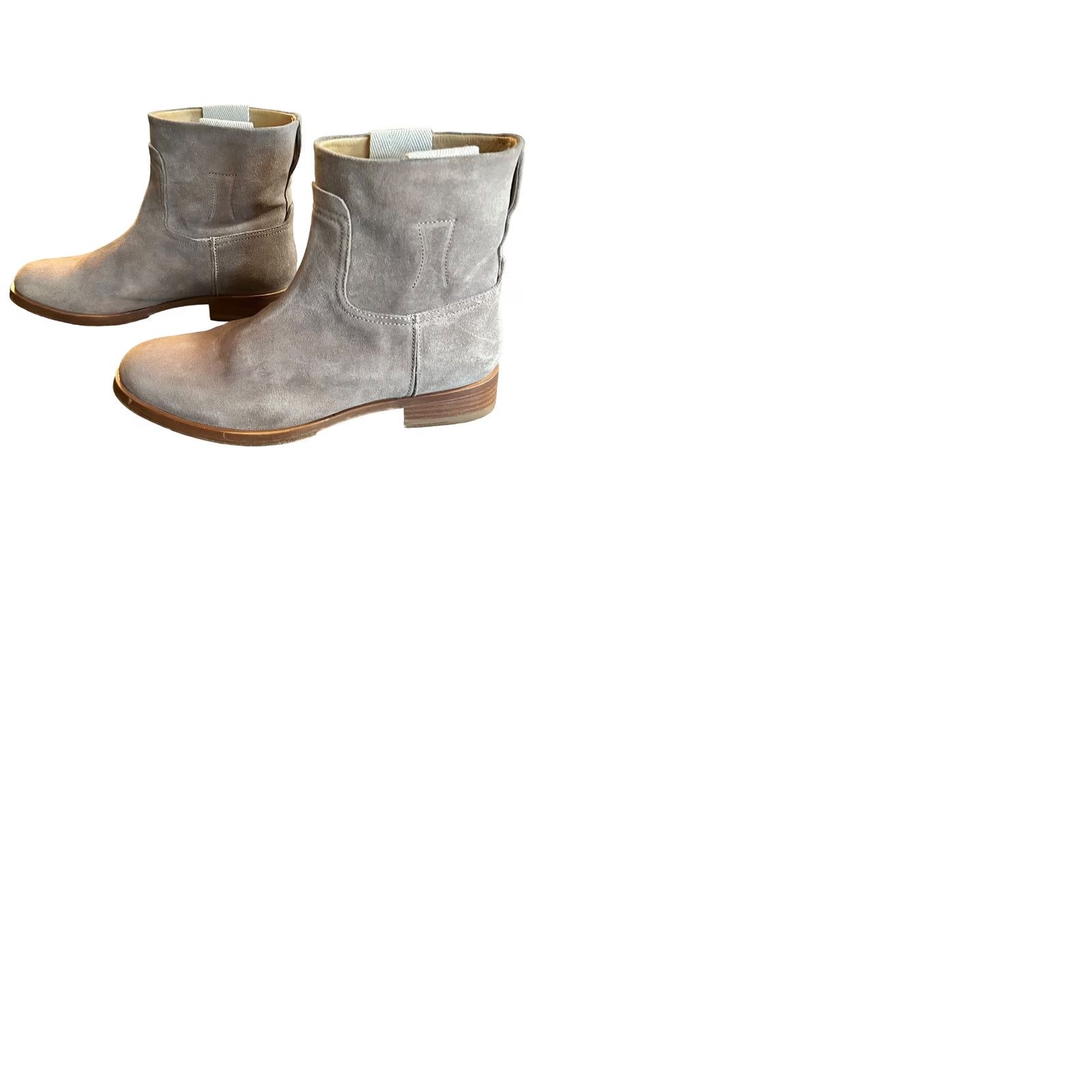 Rag & Bone Rag & bone Holly Ankle Boots Suede Pull On Gray Taupe Women’s US 6.5 EU 37 UK 4.5 Sz 39 or 9 Size US 7 / IT 37 - 11 Thumbnail