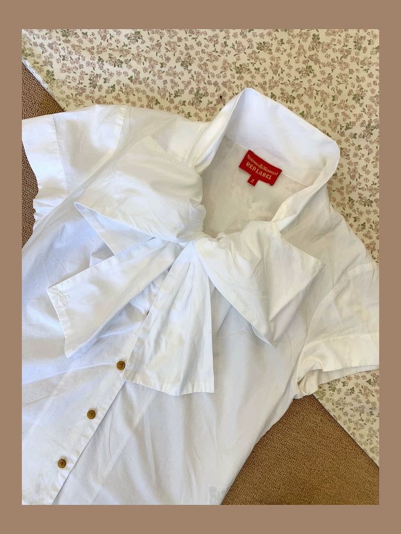 Vivienne Westwood Vivienne Westwood White short-sleeved shirt Size M / US 6-8 / IT 42-44 - 2 Thumbnail