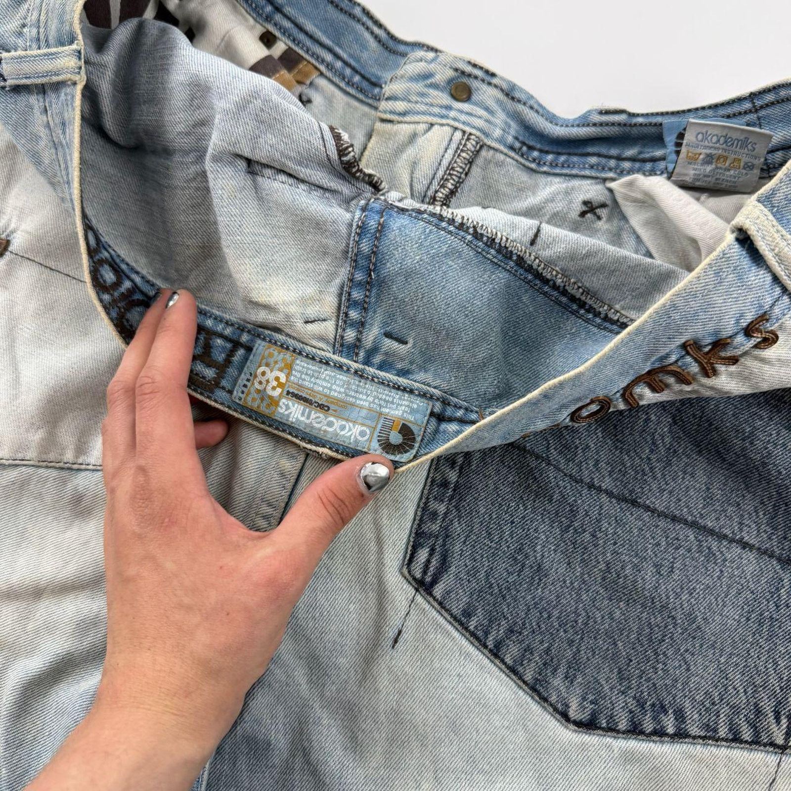 Akademiks × Japanese Brand × Vintage Vintage archive y2k akademiks baggy wide leg skater jeans Size US 36 / EU 52 - 6 Thumbnail