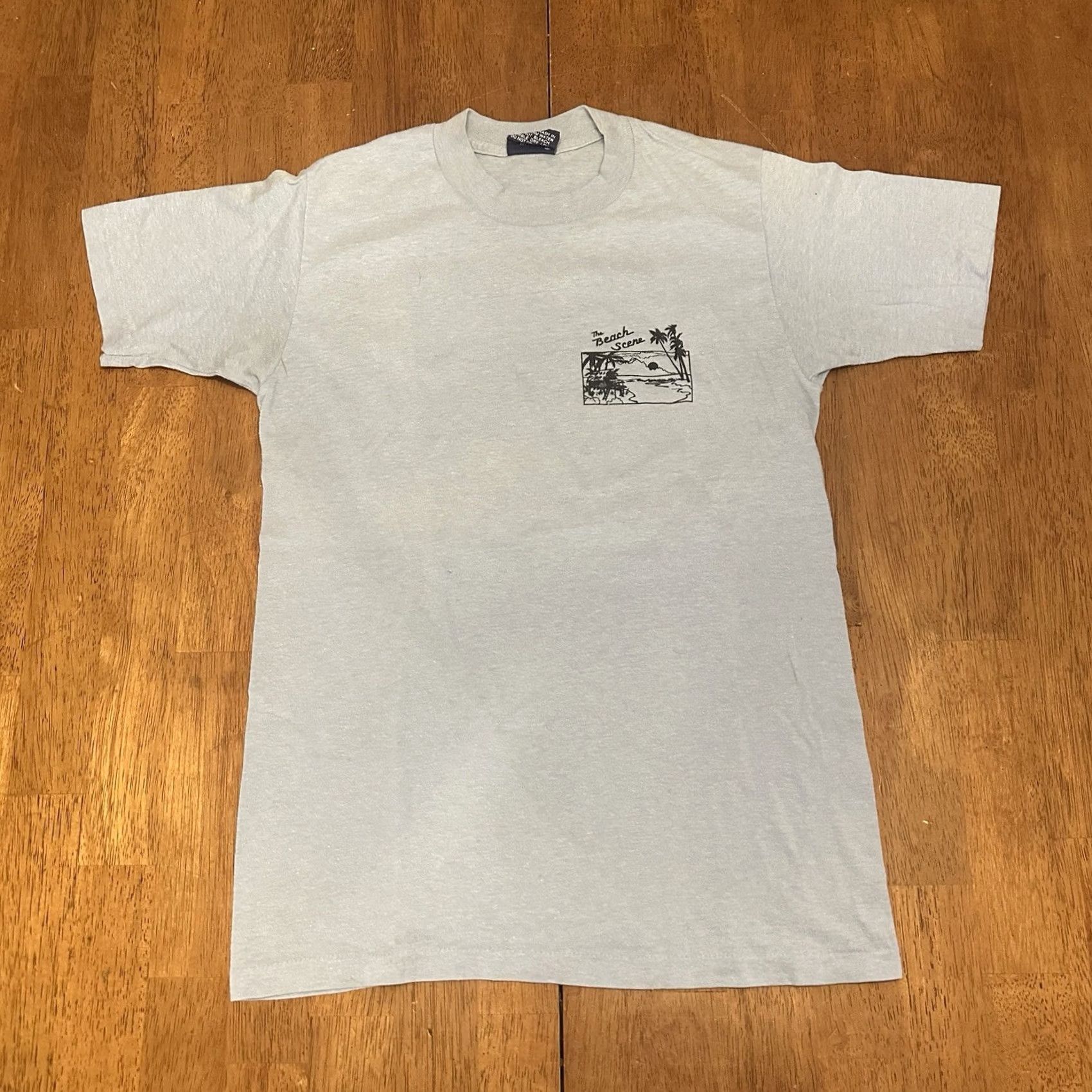 Vintage VINTAGE Florida Laid Back Beach Scene Graphic T Shirt Fits Size Small Blue 80s Size US S / EU 44-46 / 1 - 4 Thumbnail