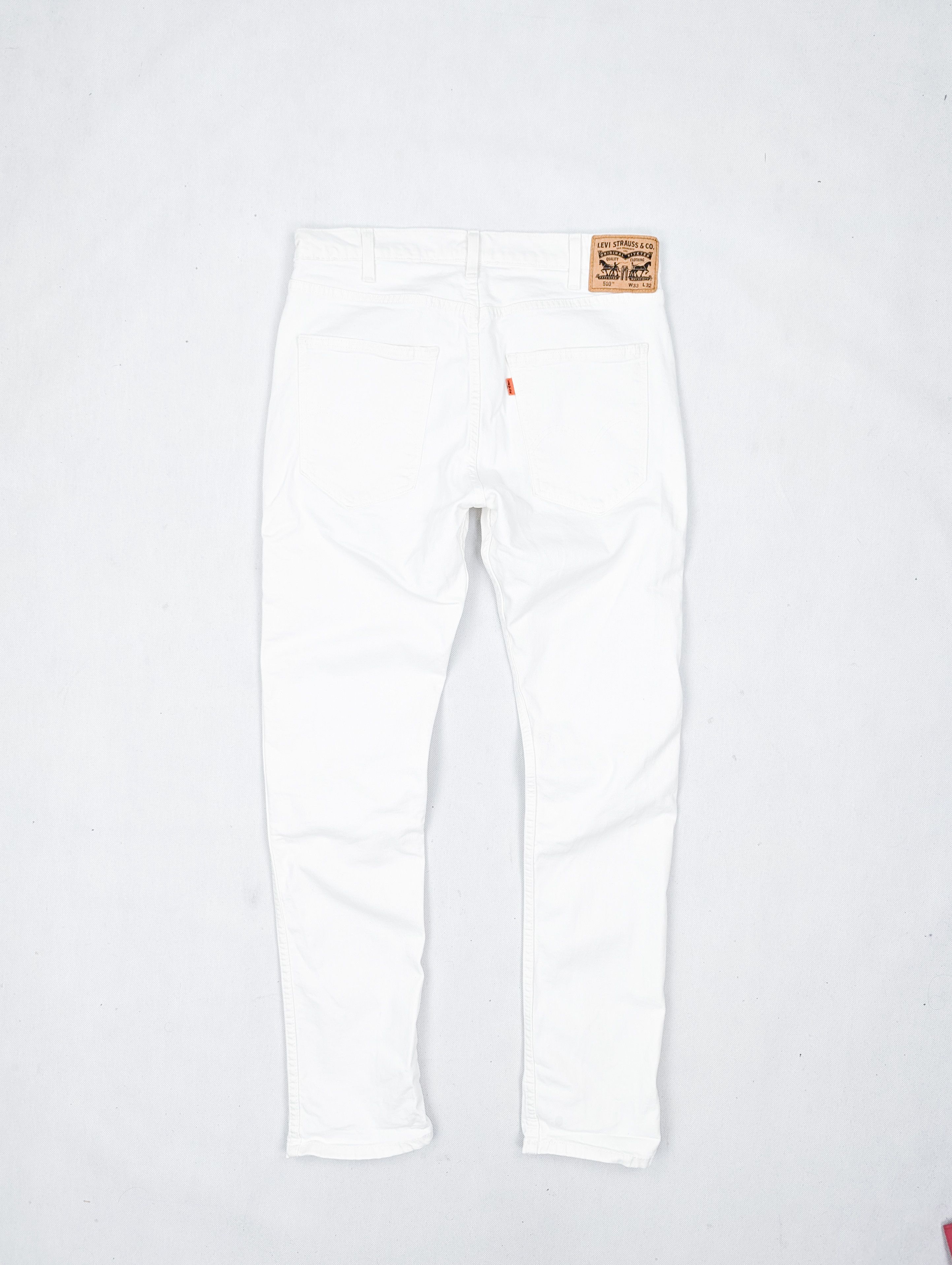 Levi's LEvi's orange tab 510 33/32 white jeans denim Size US 33 - 1 Thumbnail