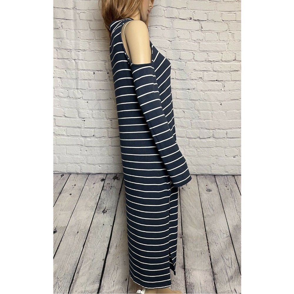 Splendid NWT New $178 Splendid Envelope Cold shoulder Dress Navy Whi Size L / US 10 / IT 46 - 5 Thumbnail
